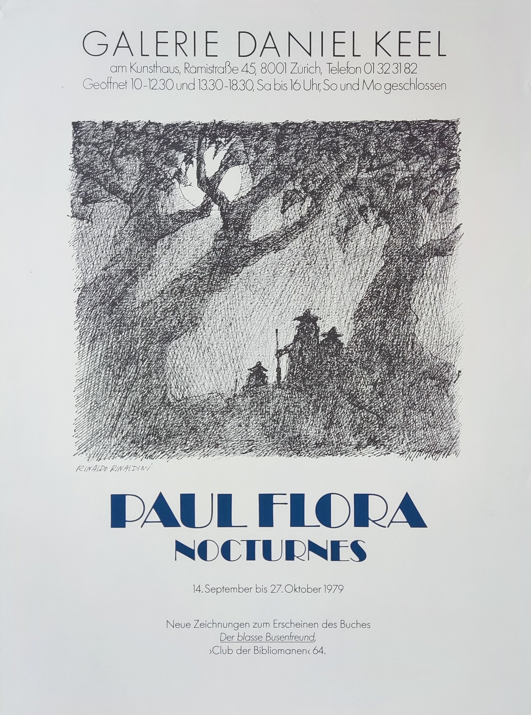 Paul Flora Original-Kunstplakat – 42 × 55,7 cm