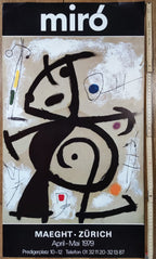 Joan Miró Original-Kunstplakat – 17.5"×31.5" (44.5×80cm)