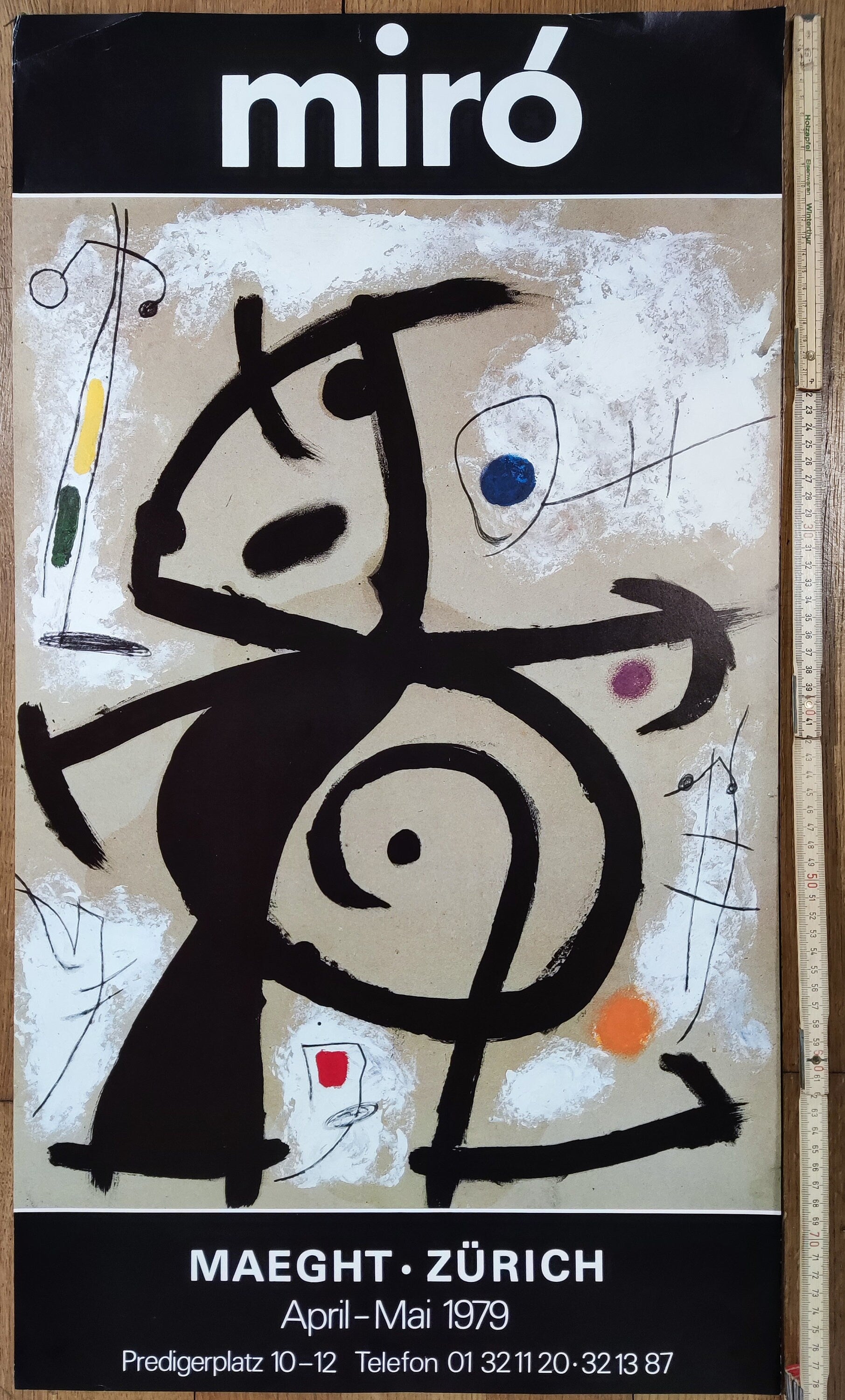 Joan Miró Original-Kunstplakat – 17.5"×31.5" (44.5×80cm)