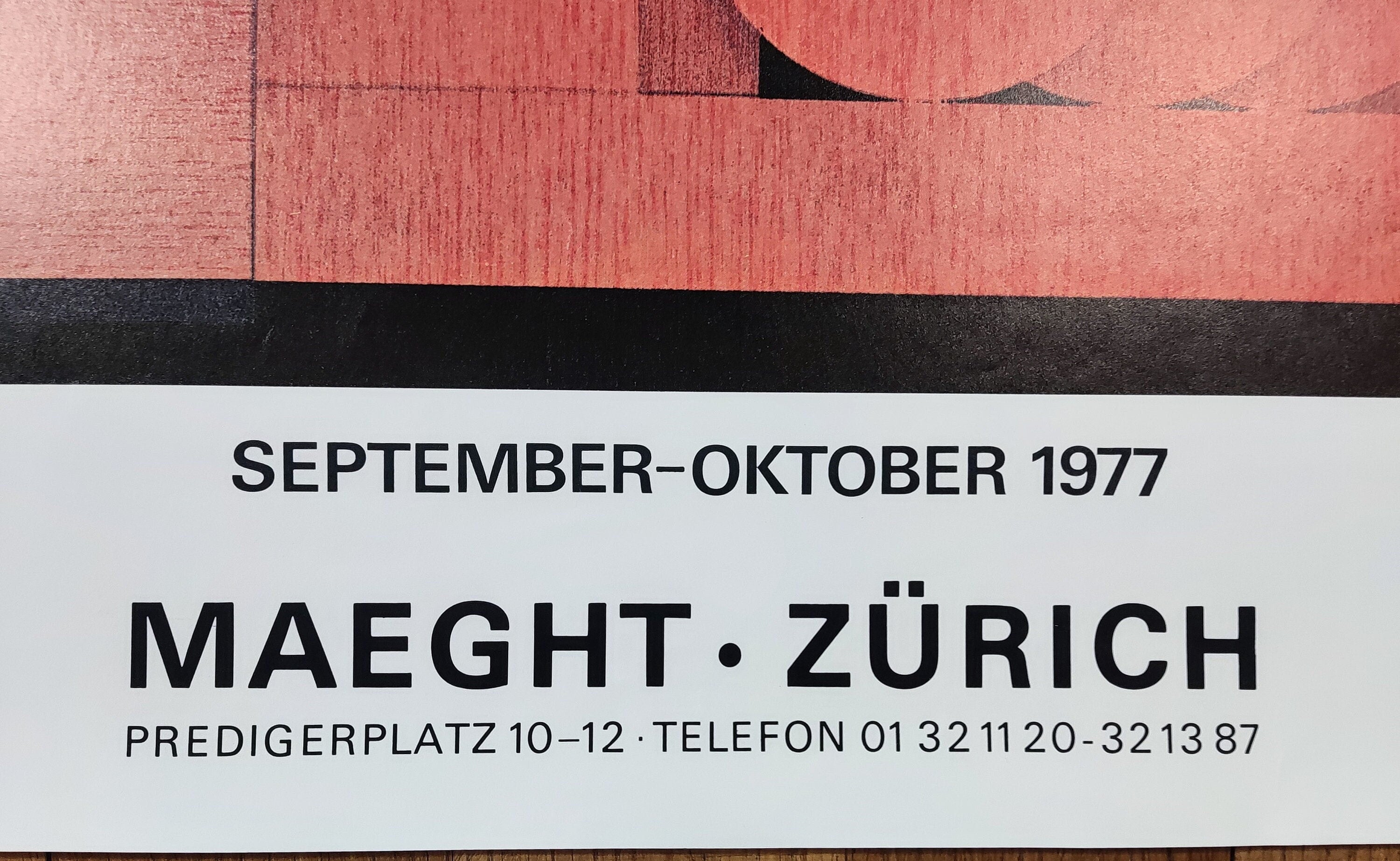 Pol Bury Original-Kunstausstellungsplakat – 39,3×75cm
