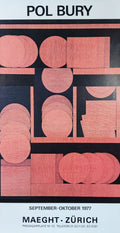 Pol Bury Original-Kunstausstellungsplakat – 39,3×75cm