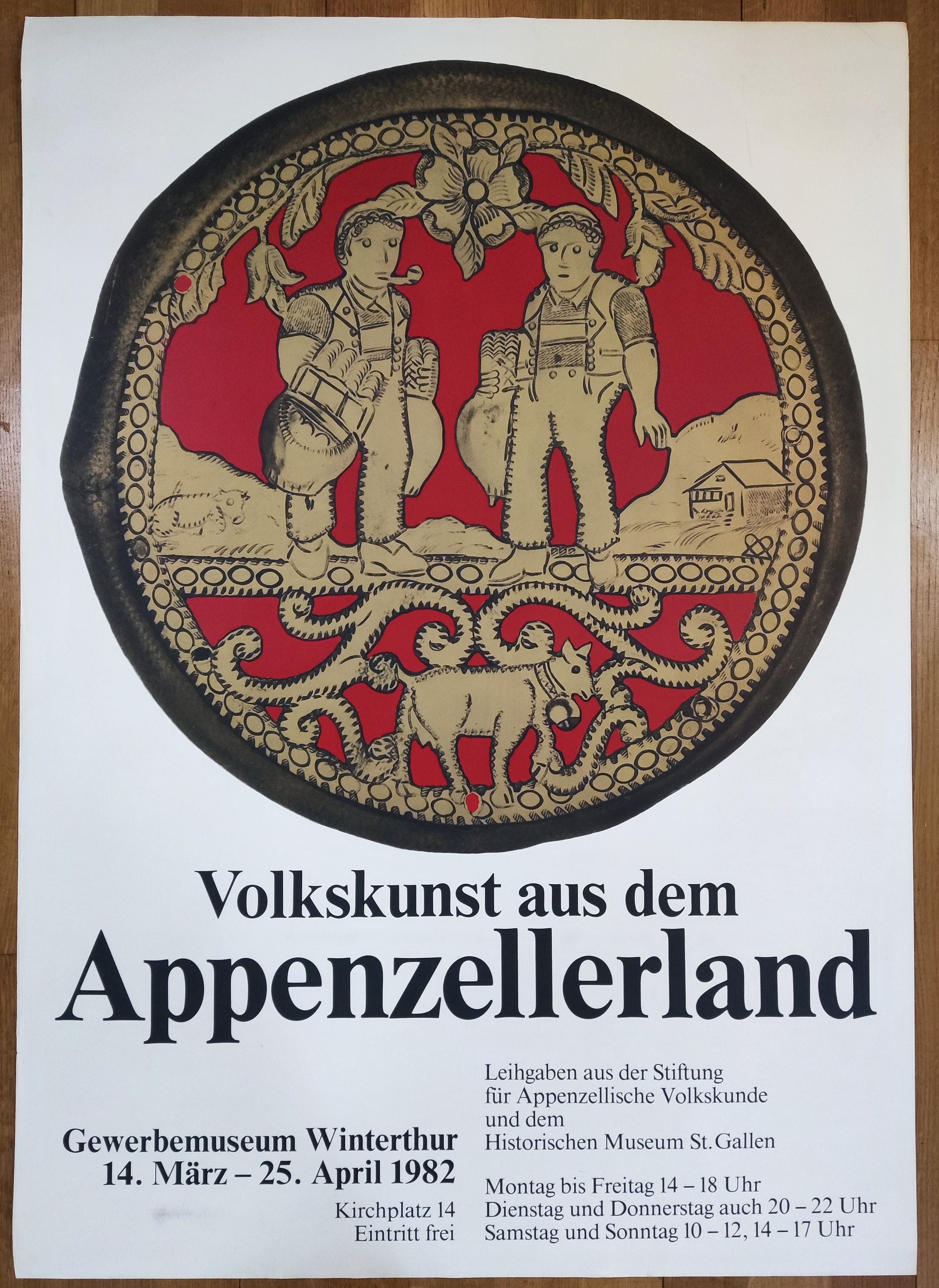 Ausstellungsposter "Volkskunst aus dem Appenzellerland" - 35.6"×50.4" (90.5×128cm)