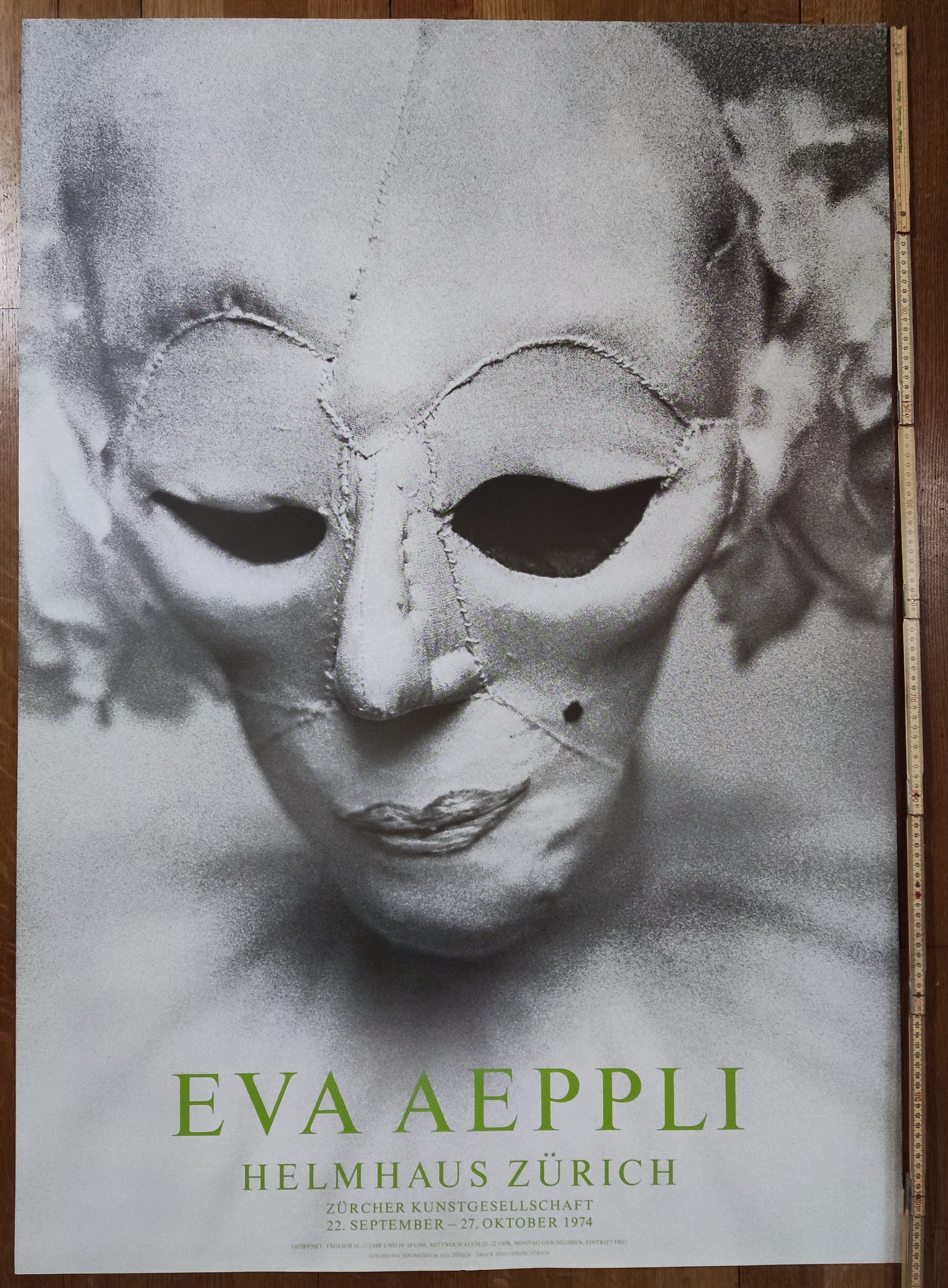 Eva Aeppli art exhibition poster - 35.4"×50.4" (90×128cm)
