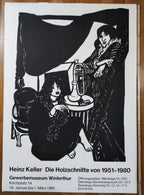 Heinz Keller art exhibition poster - 35.8"×50.4" (91×128cm)