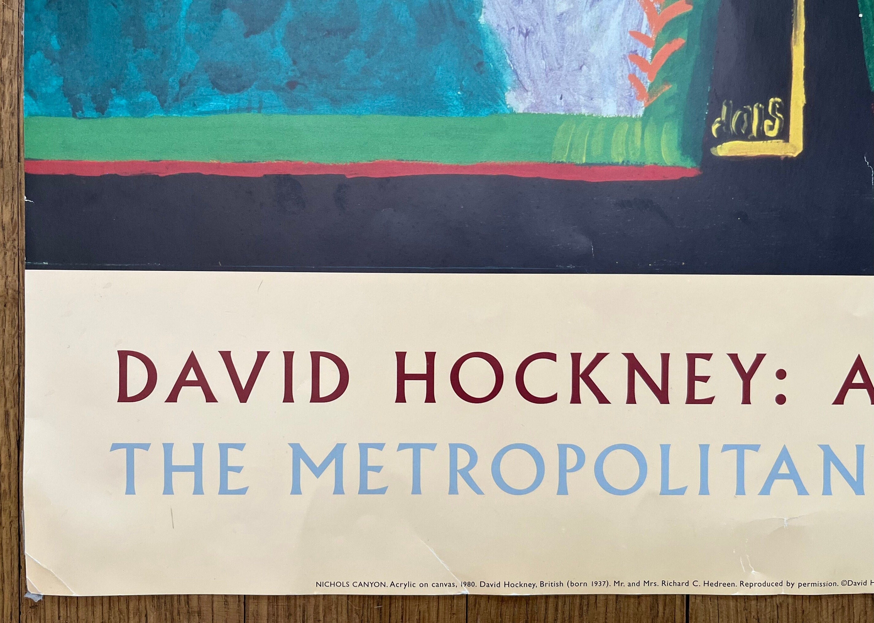 David Hockney vintage art poster used - 24.0"×36.2" (61×92cm)