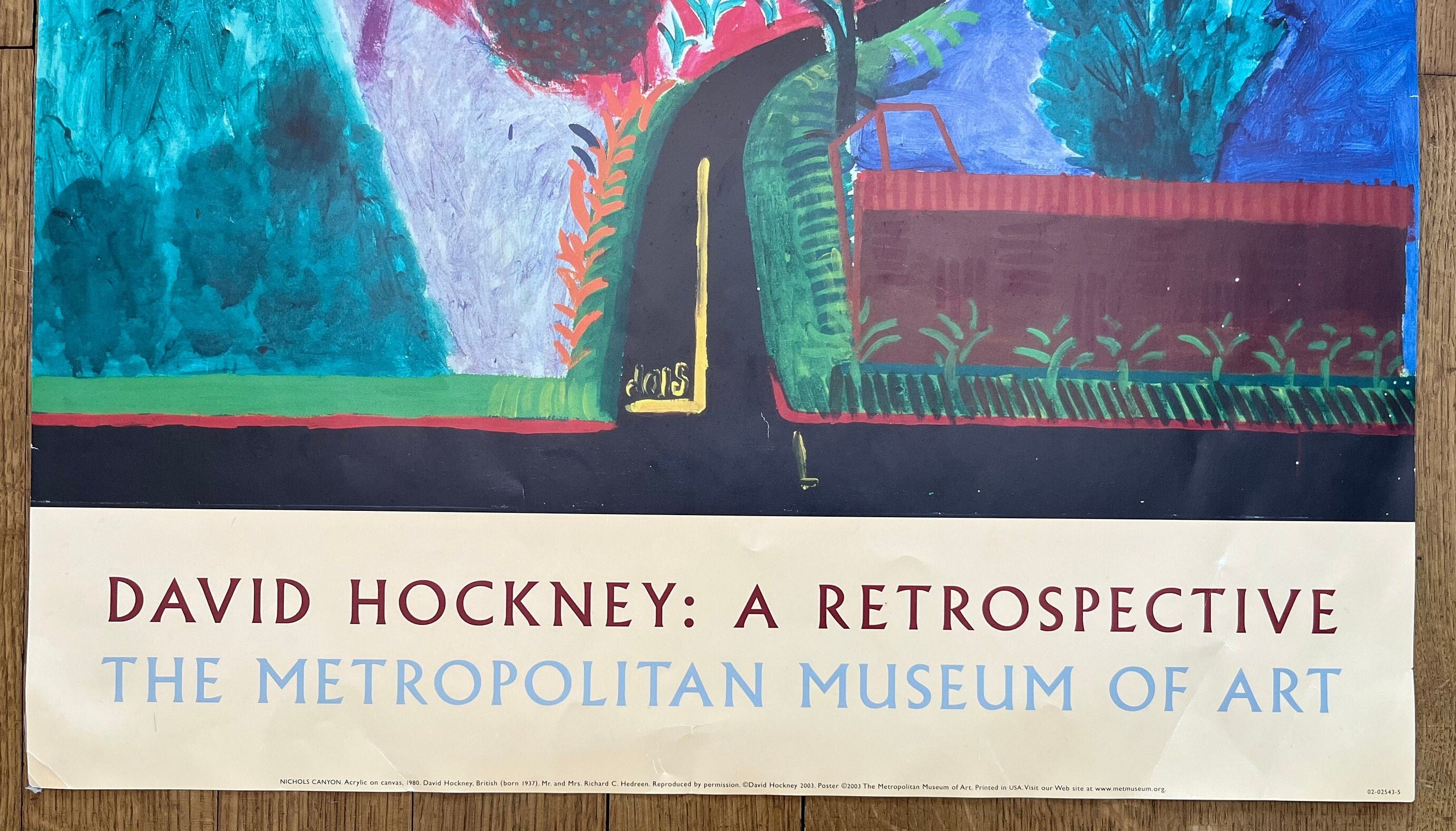 David Hockney vintage art poster used - 24.0"×36.2" (61×92cm)