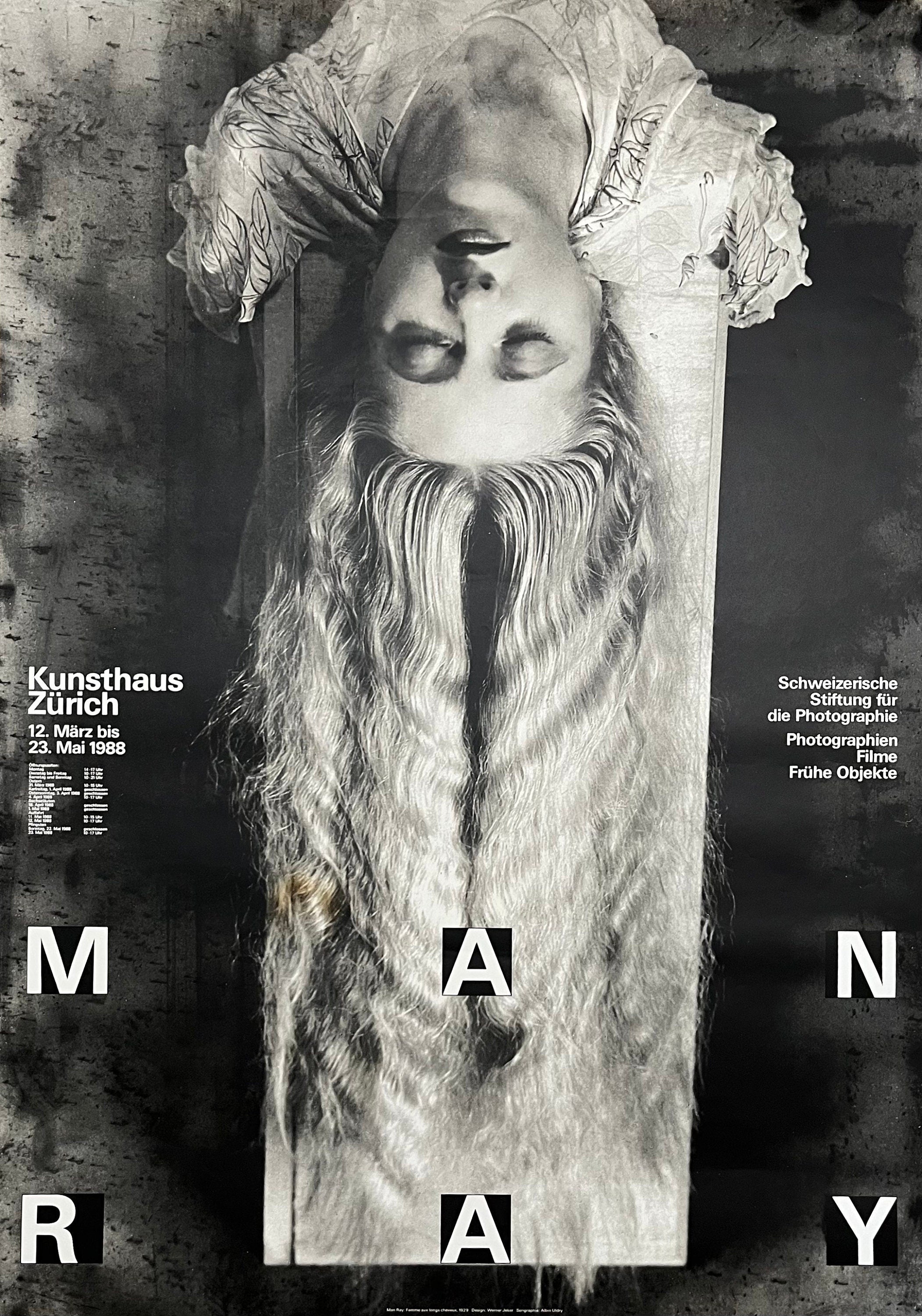 Man Ray original art exhibition poster - 35.6"×50.4" (90.5×128cm)