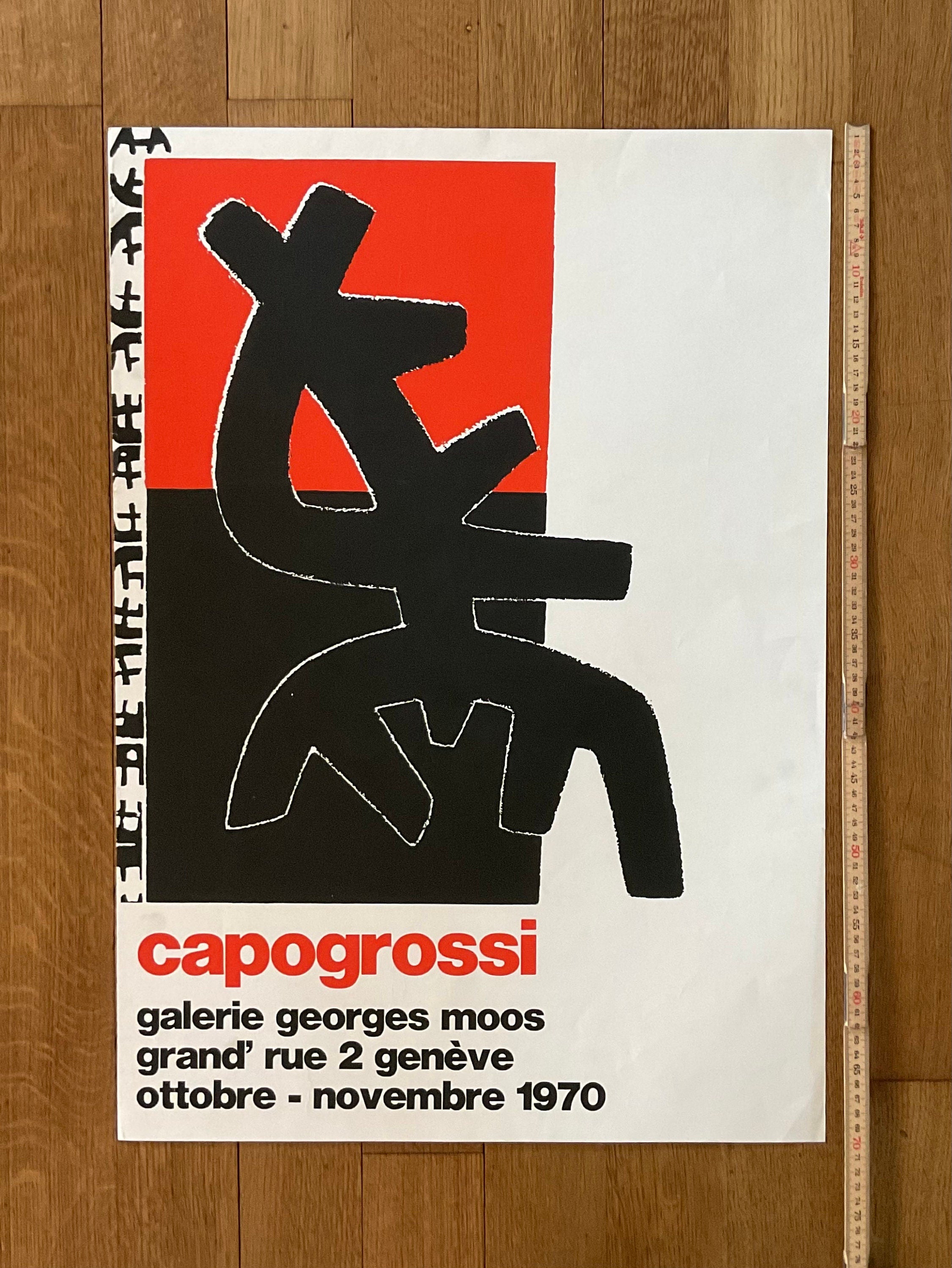 Giuseppe Capogrossi Original-Ausstellungsplakat – 49,5×70 cm