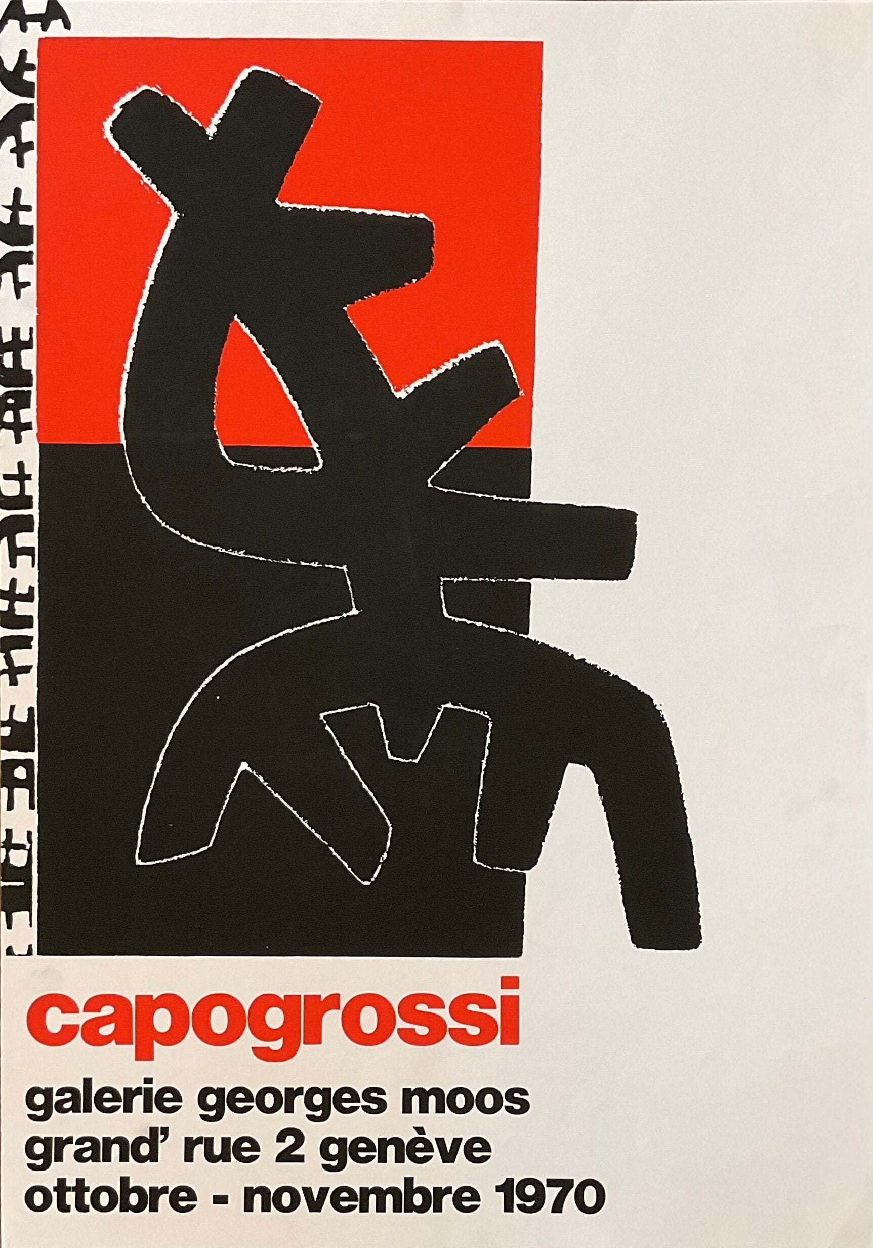 Giuseppe Capogrossi Original-Ausstellungsplakat – 49,5×70 cm