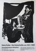 Heinz Keller art exhibition poster - 35.8"×50.4" (91×128cm)
