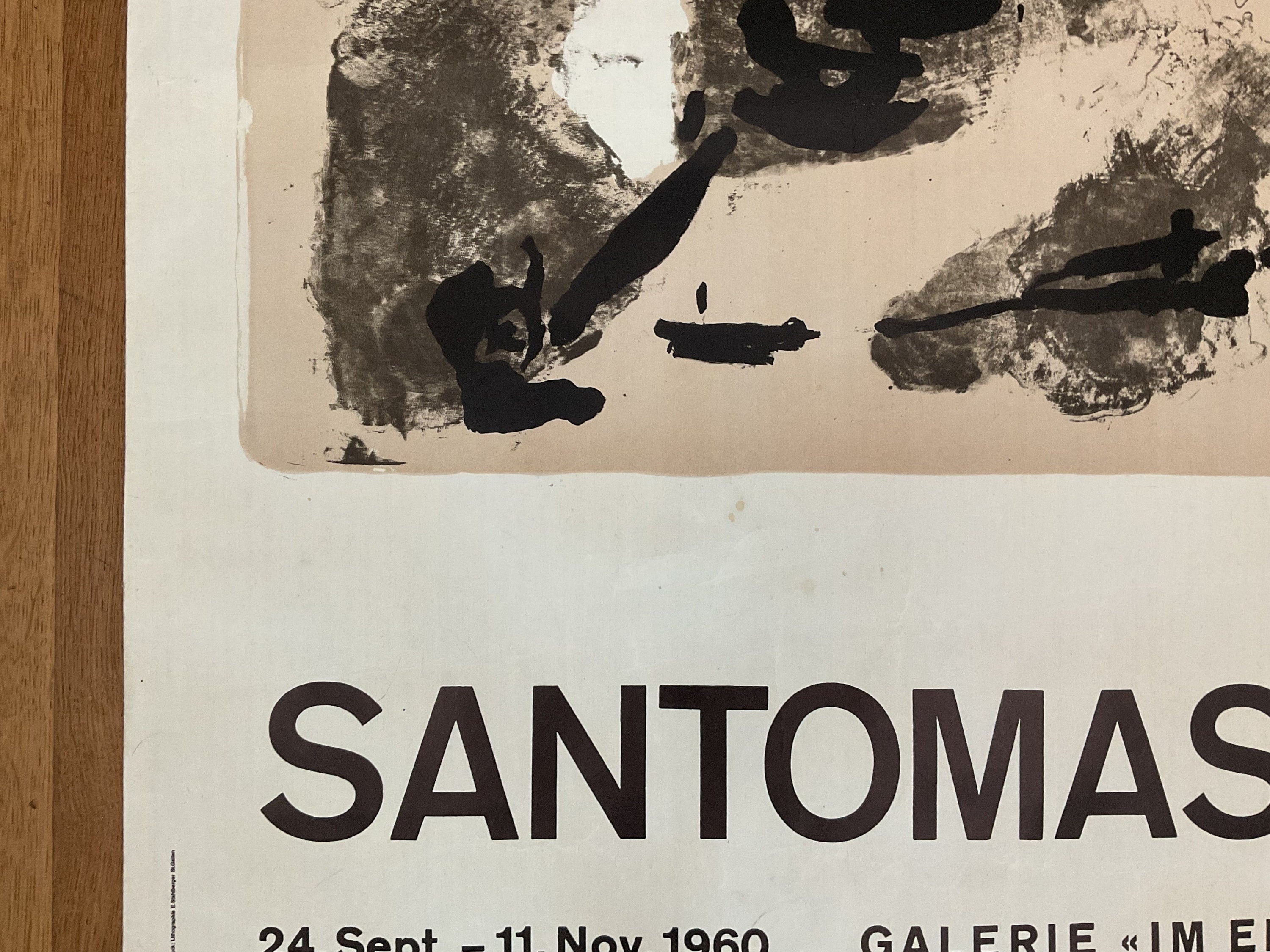 Original-Kunstplakat von Santomaso – 25,0″ × 40,0″ (63,5 × 101,5 cm)