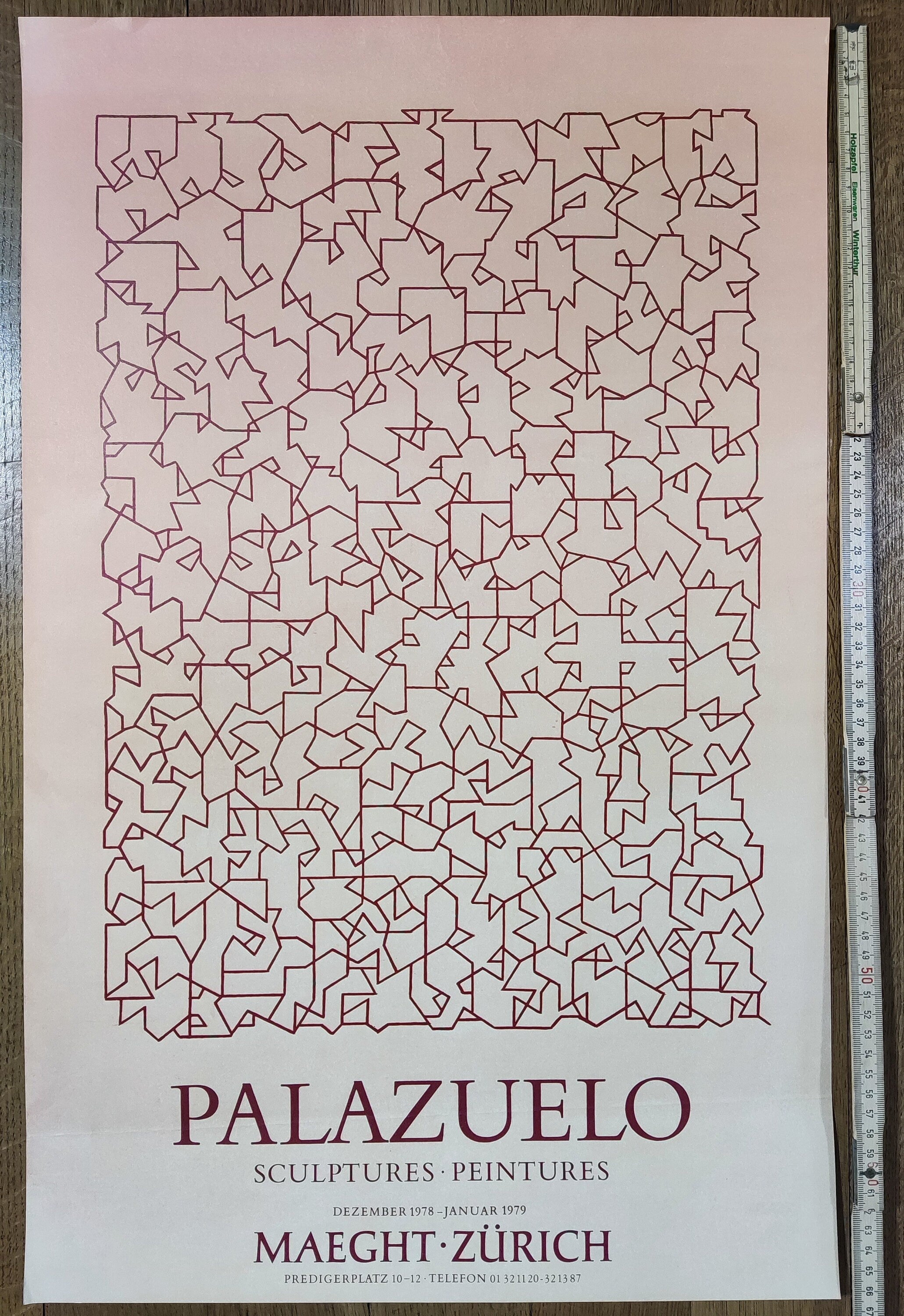 Pablo Palazuelo originales Kunstplakat - 42,4×67 cm