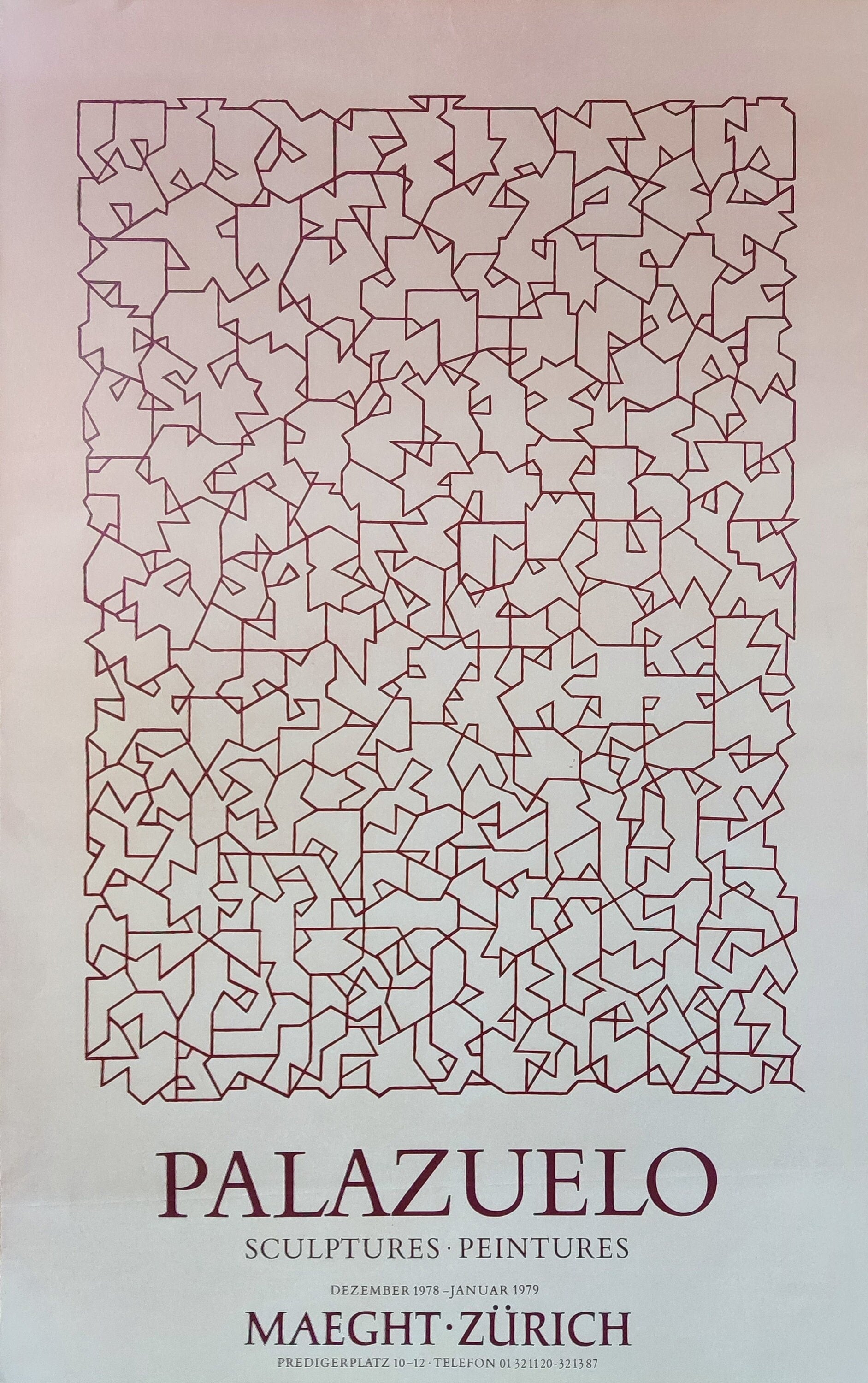 Pablo Palazuelo originales Kunstplakat - 42,4×67 cm