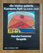 Hundertwasser Sylt original art poster - 28.0"×35.8" (71×91cm)