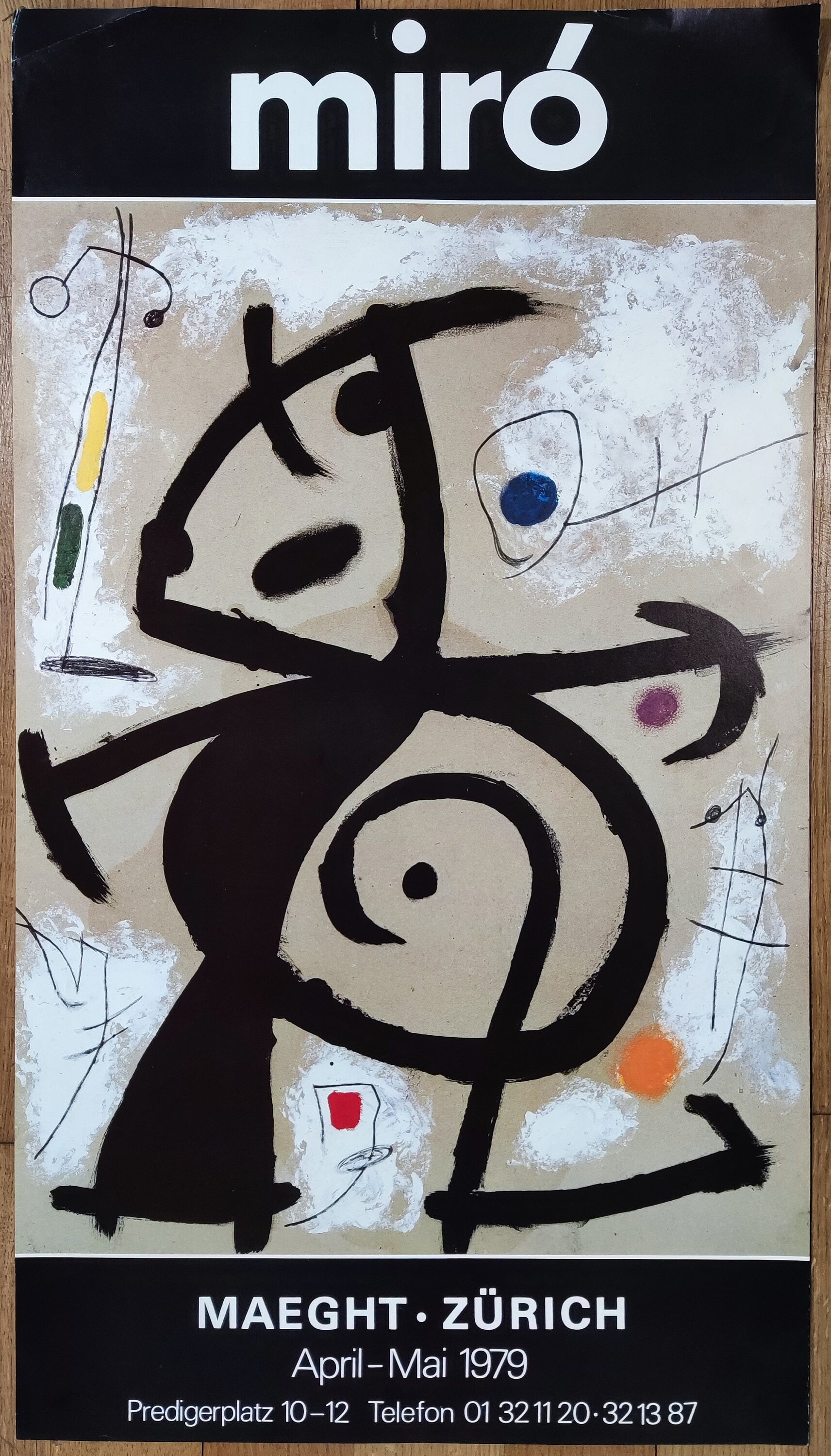 Joan Miró Original-Kunstplakat – 17.5"×31.5" (44.5×80cm)
