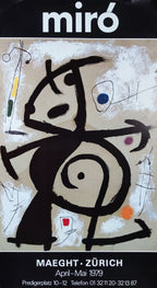Joan Miró Original-Kunstplakat – 17.5"×31.5" (44.5×80cm)