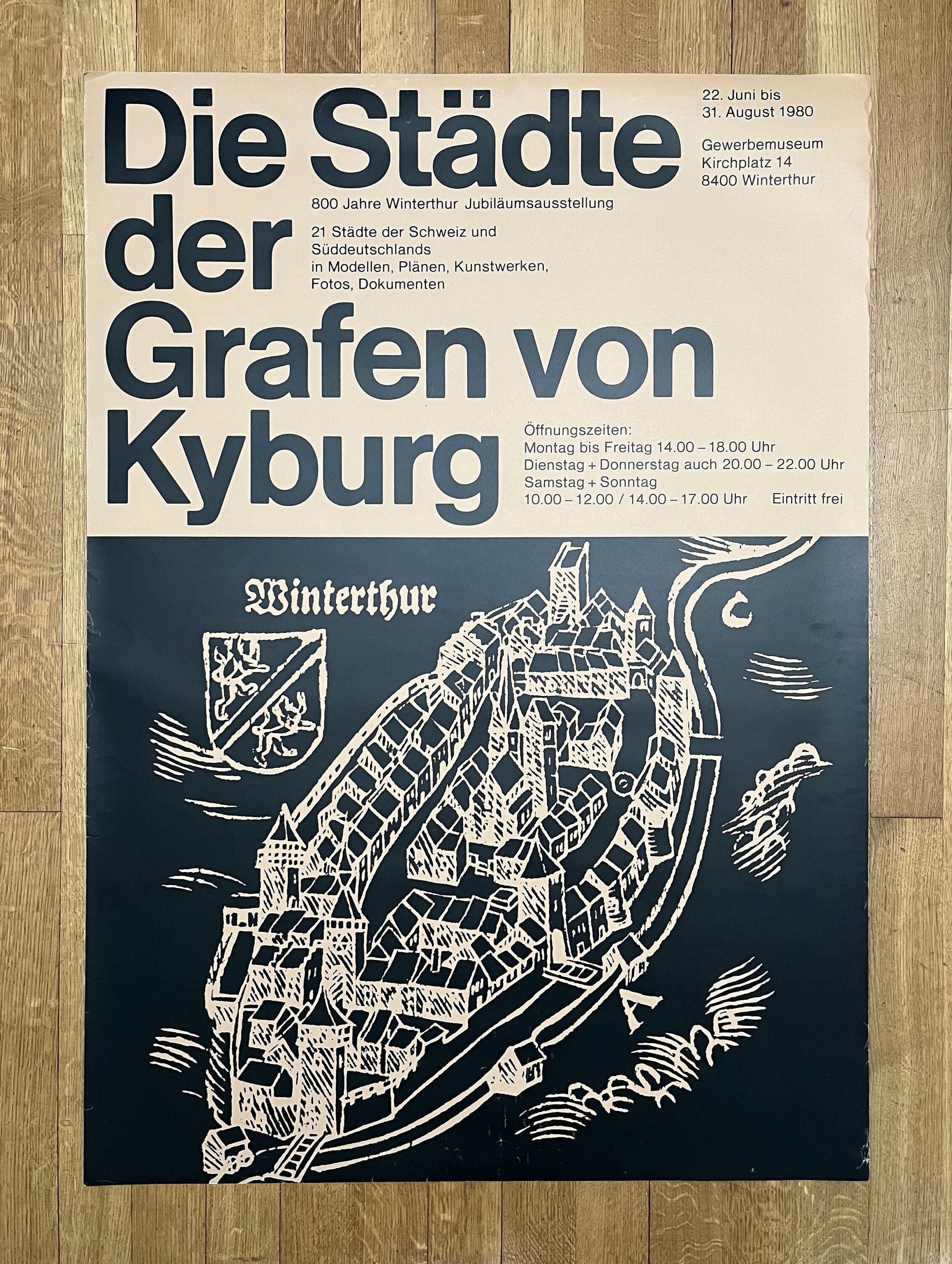 Winterthur Original Kunstplakat - 90,5×128 cm (35.6"×50.4")