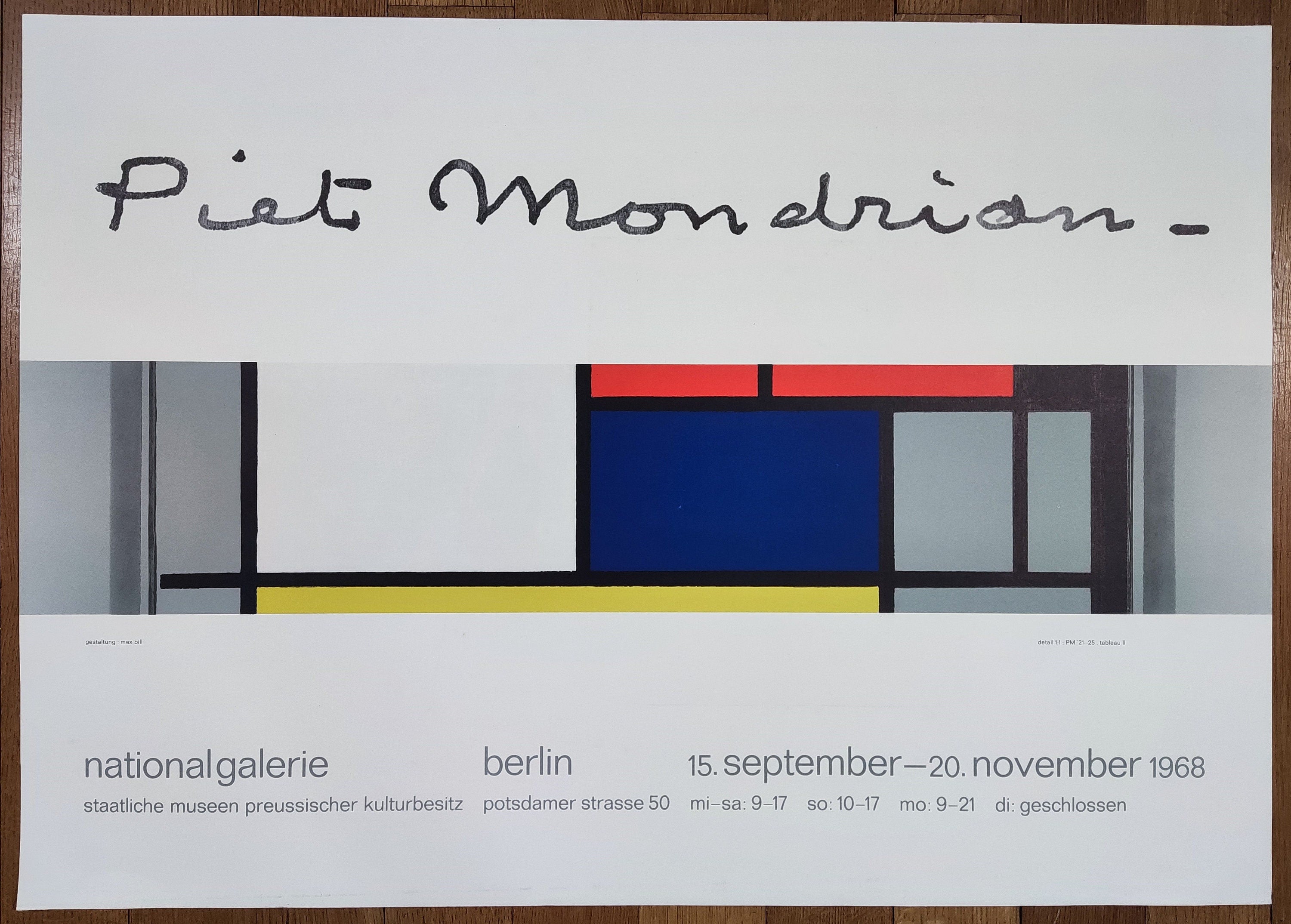 Piet Mondrian original art poster - 33.1"×23.4" (84×59.5cm)