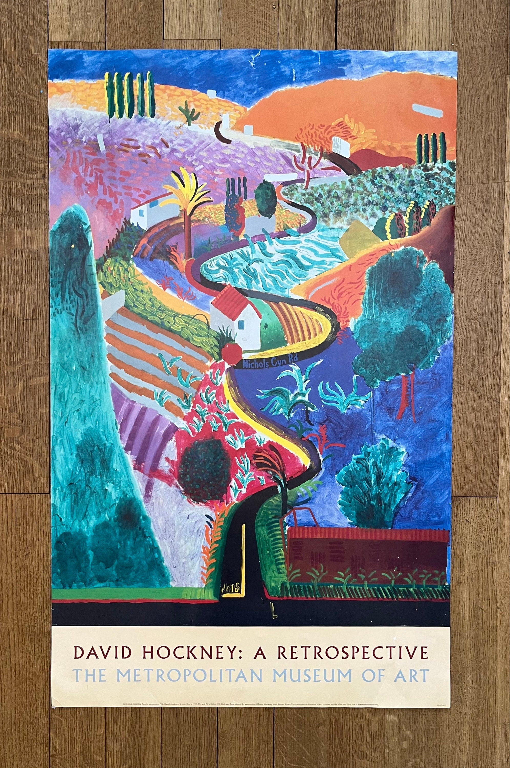 David Hockney vintage art poster used - 24.0"×36.2" (61×92cm)