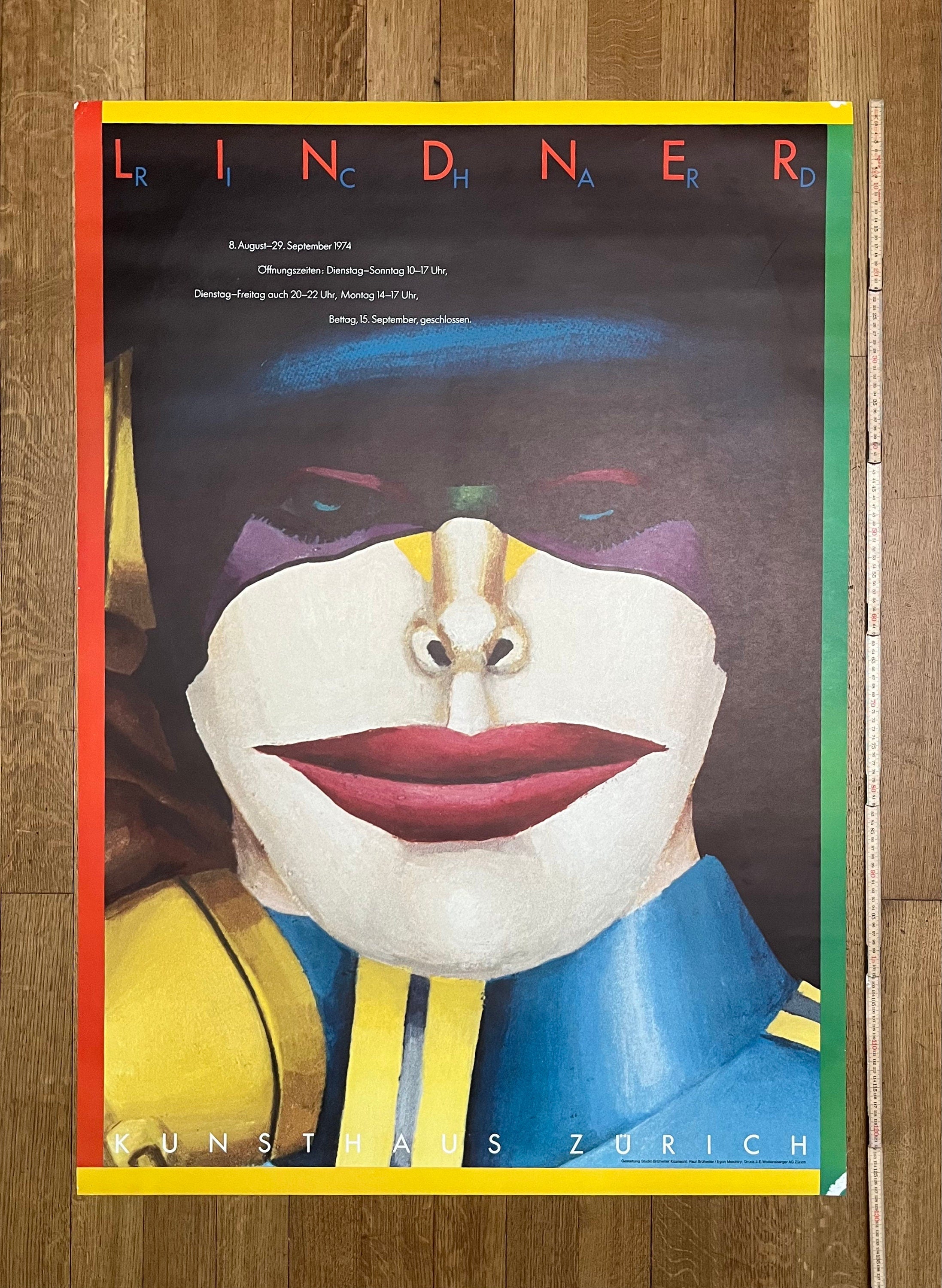 Affiche d'exposition d'art originale de Richard Lindner pop art - 90,5×128cm (35,6"×50,4")