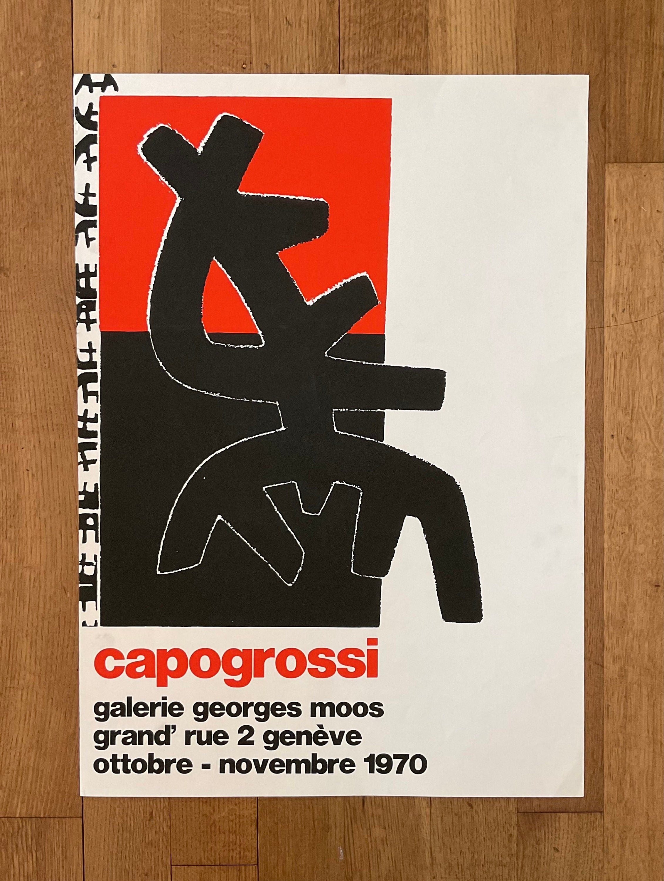 Giuseppe Capogrossi Original-Ausstellungsplakat – 49,5×70 cm
