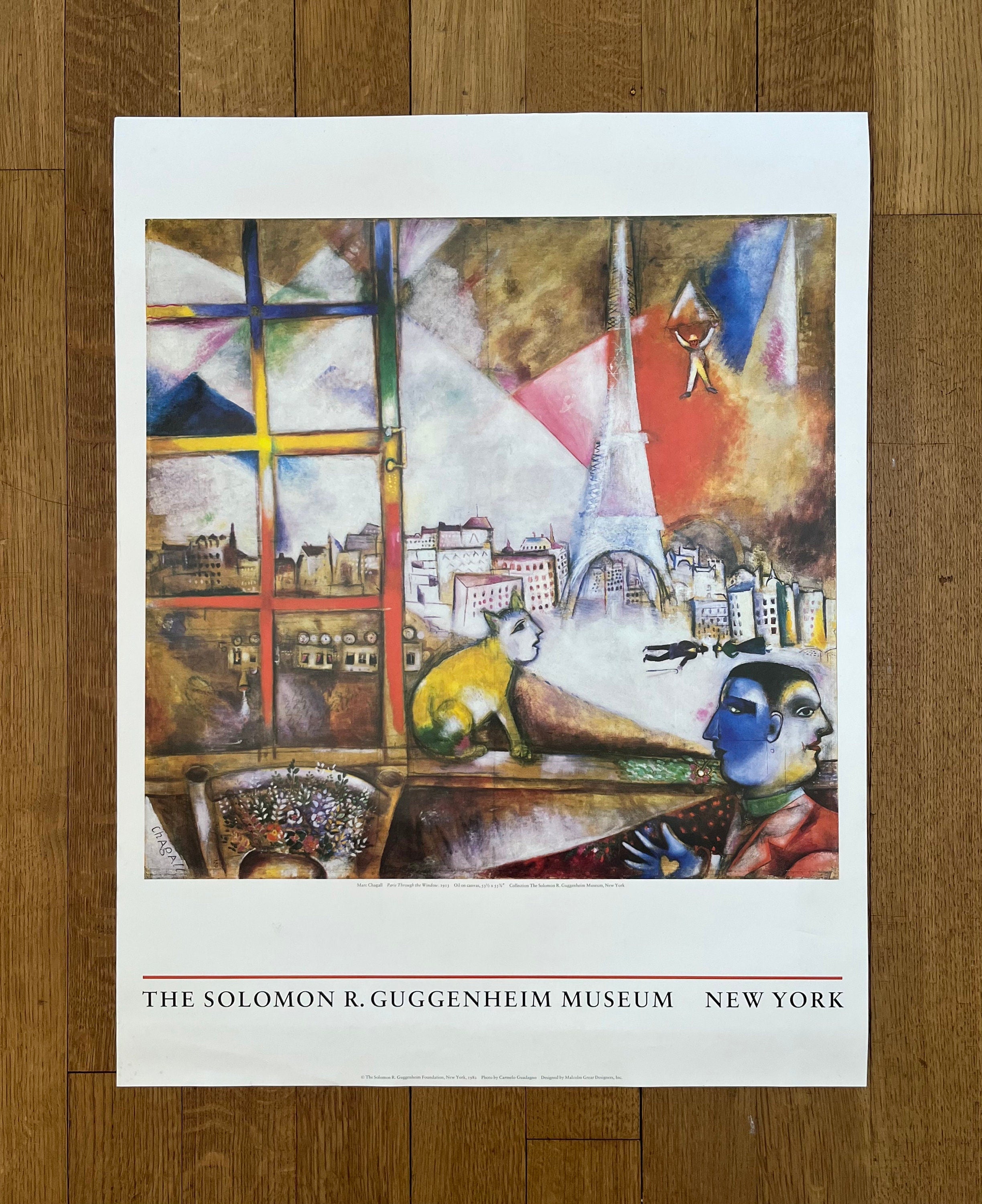 Chagall Guggenheim Museum Kunstausstellungsplakat – 22.0"×28.5" (56×72.5cm)