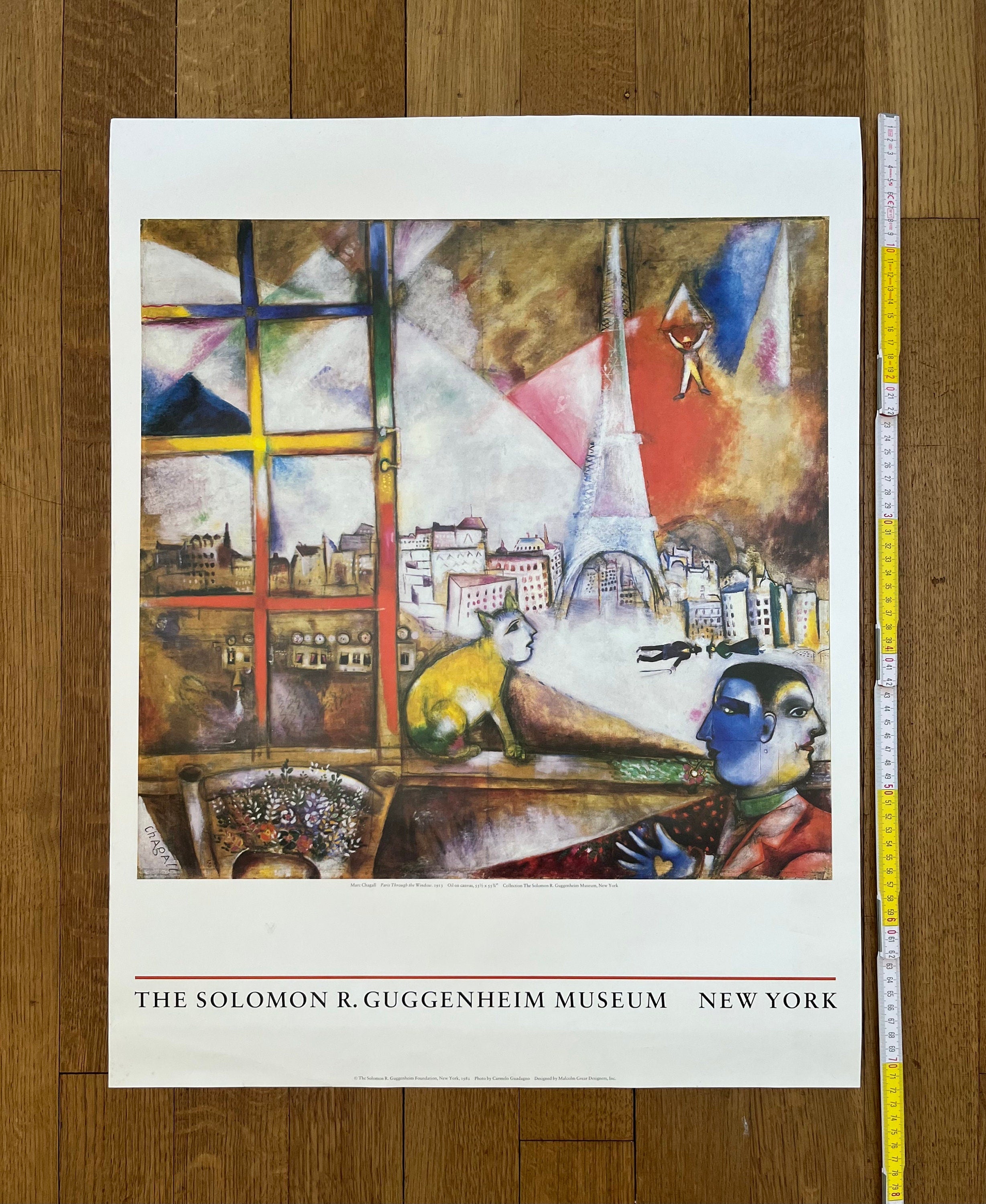 Chagall Guggenheim Museum Kunstausstellungsplakat – 22.0"×28.5" (56×72.5cm)