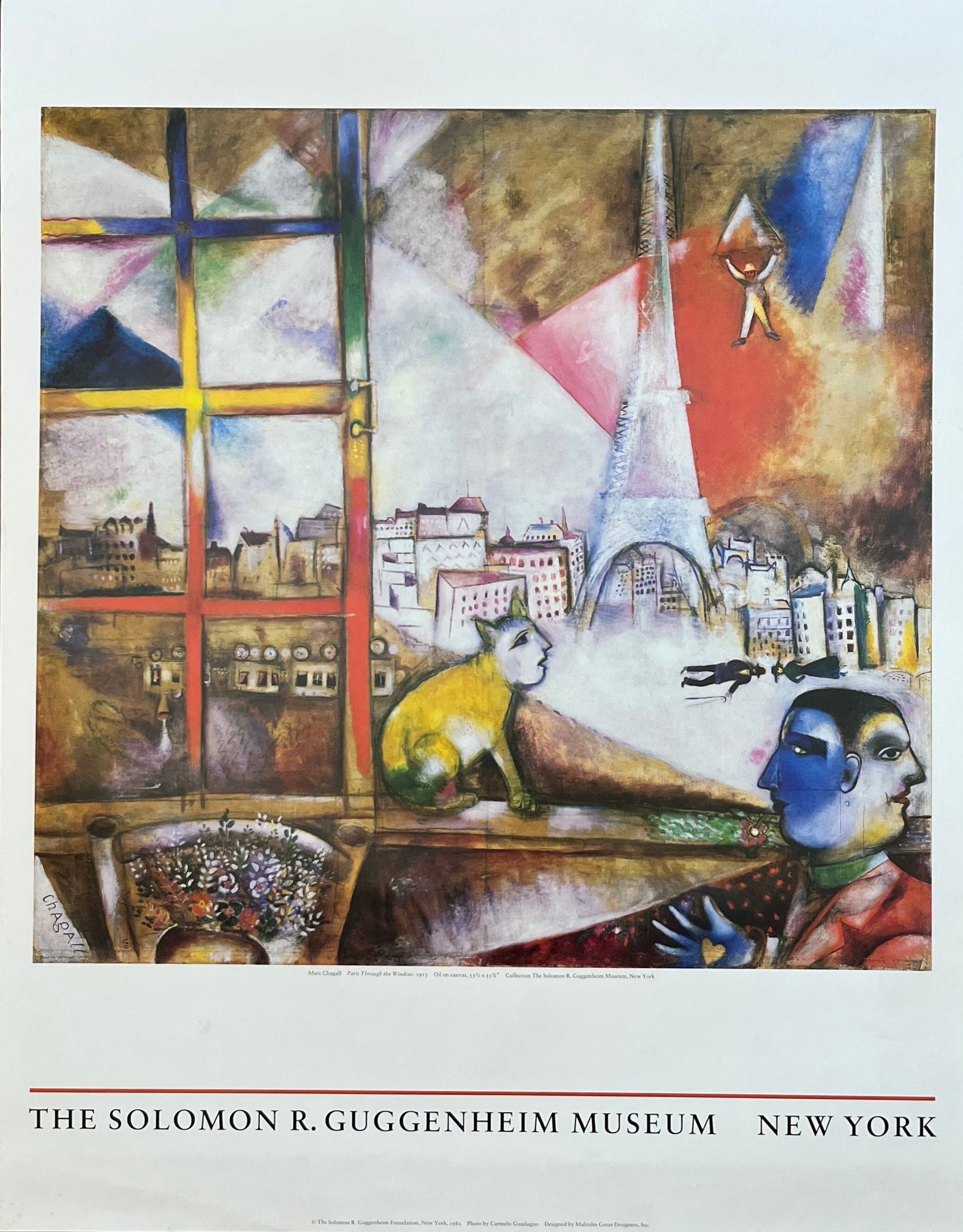 Chagall Guggenheim Museum Kunstausstellungsplakat – 22.0"×28.5" (56×72.5cm)