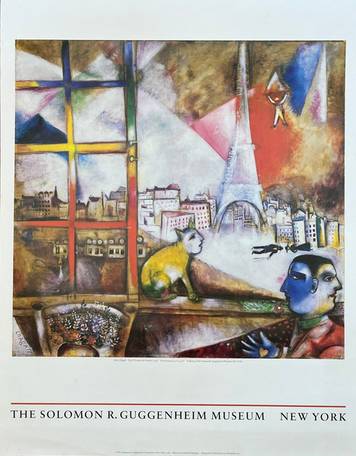 Chagall Guggenheim Museum art exhibition poster - 22.0"×28.5" (56×72.5cm)