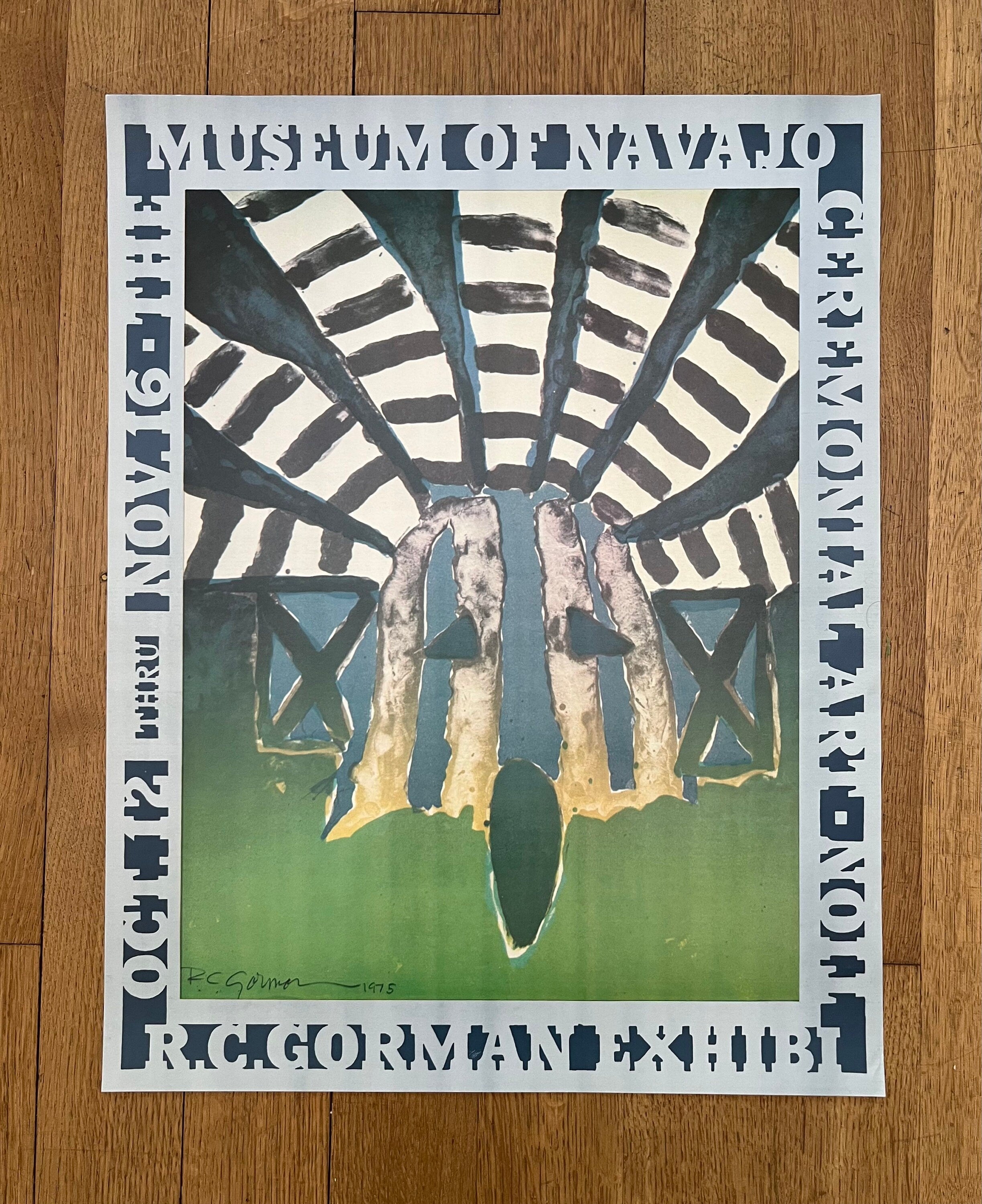 Ausstellungsposter für Originalkunstwerke von R. C. Gorman – 45,5 × 58,2 cm (17,9″ × 22,9″)