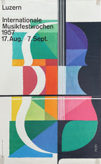 Internationale Musikfestwochen art exhibition poster - 12.2"×19.7" (31×50cm)