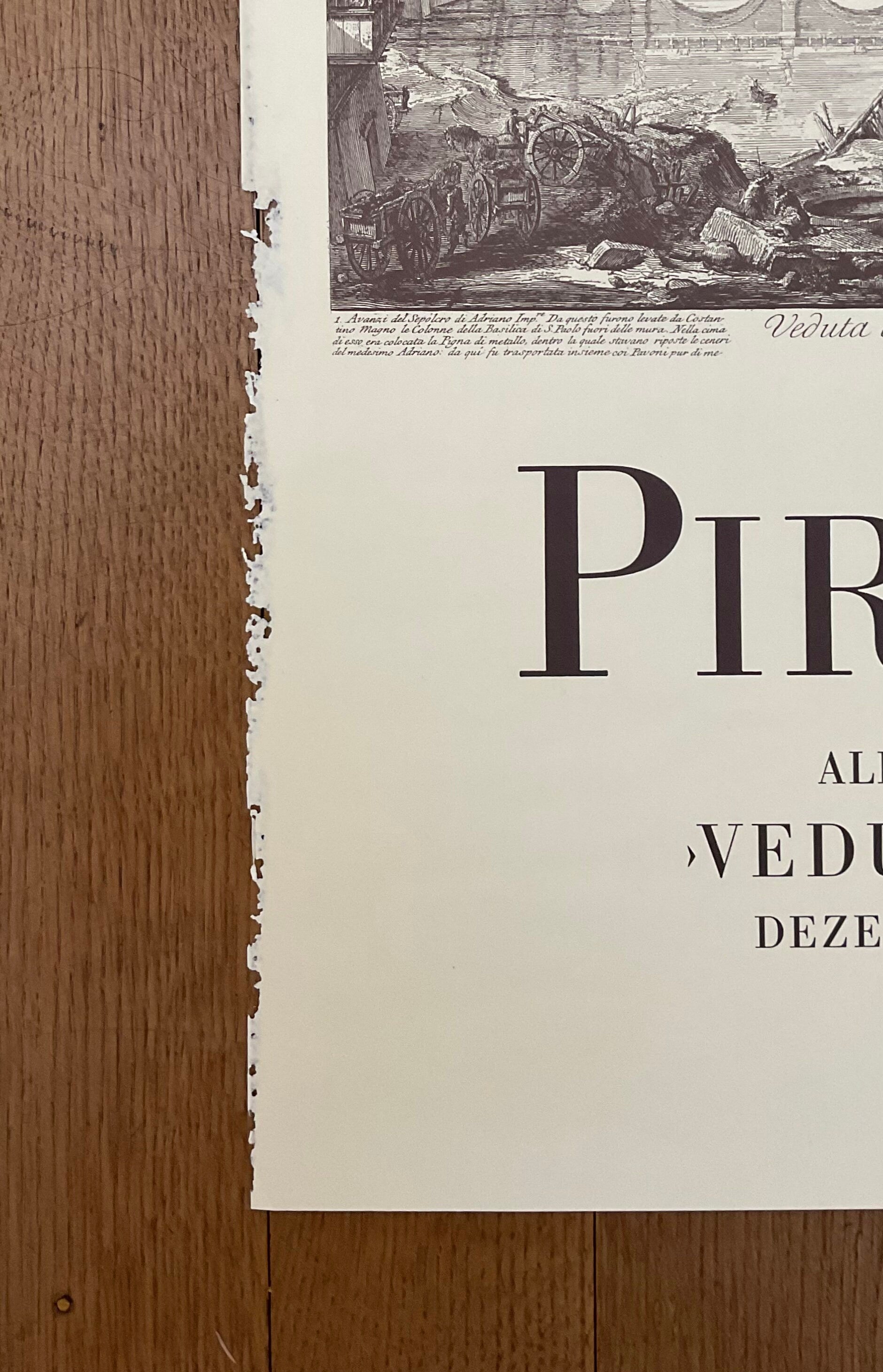 Original Piranesi-Kunstdruckplakat gebraucht - 42×56cm