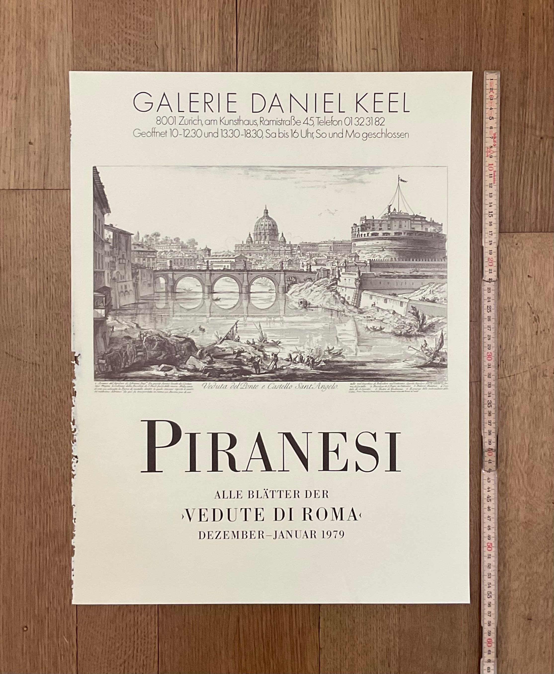 Original Piranesi-Kunstdruckplakat gebraucht - 42×56cm