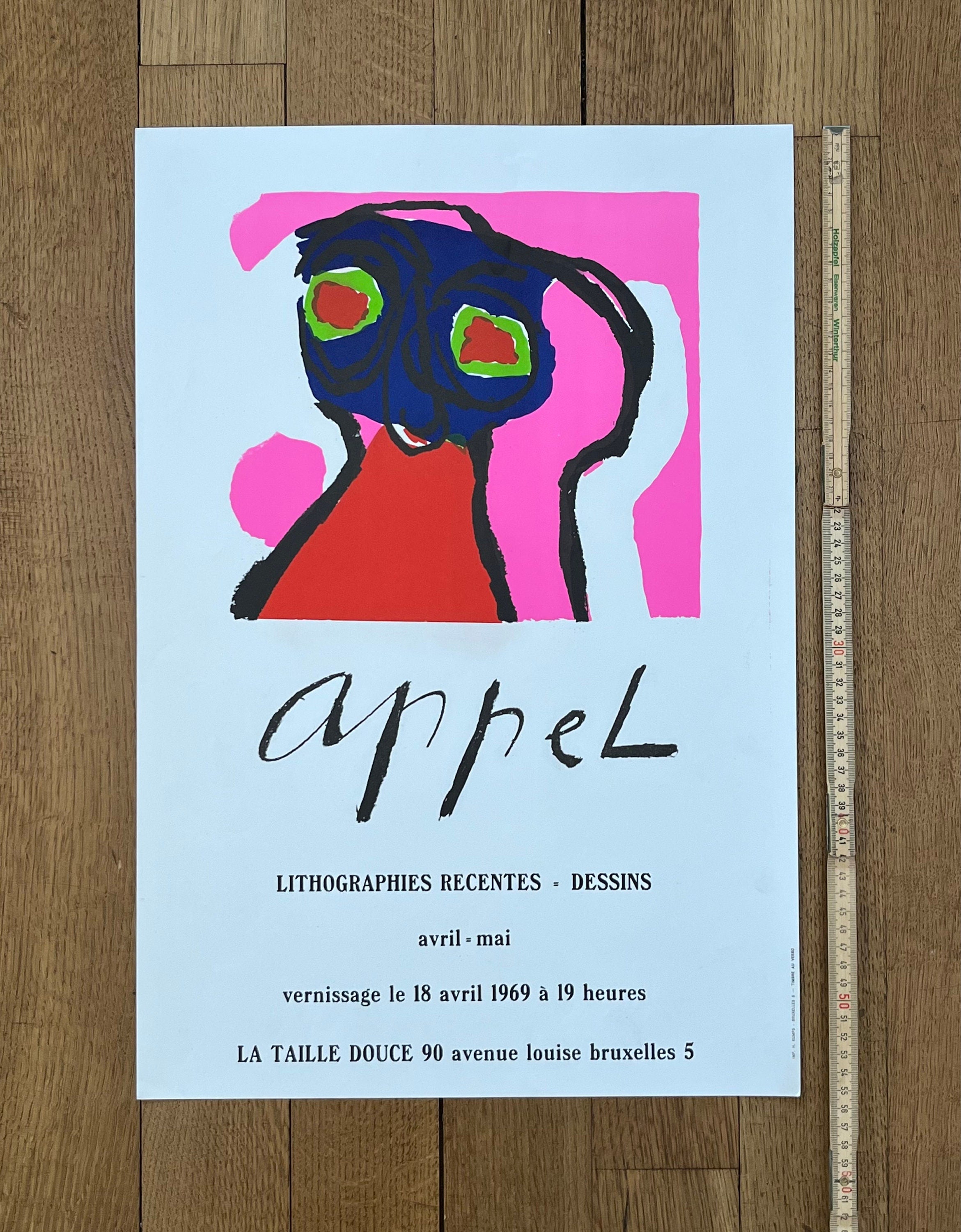 Karel Appel Original Kunstausstellung Plakat - 15.0"×22.0" (38×56cm)