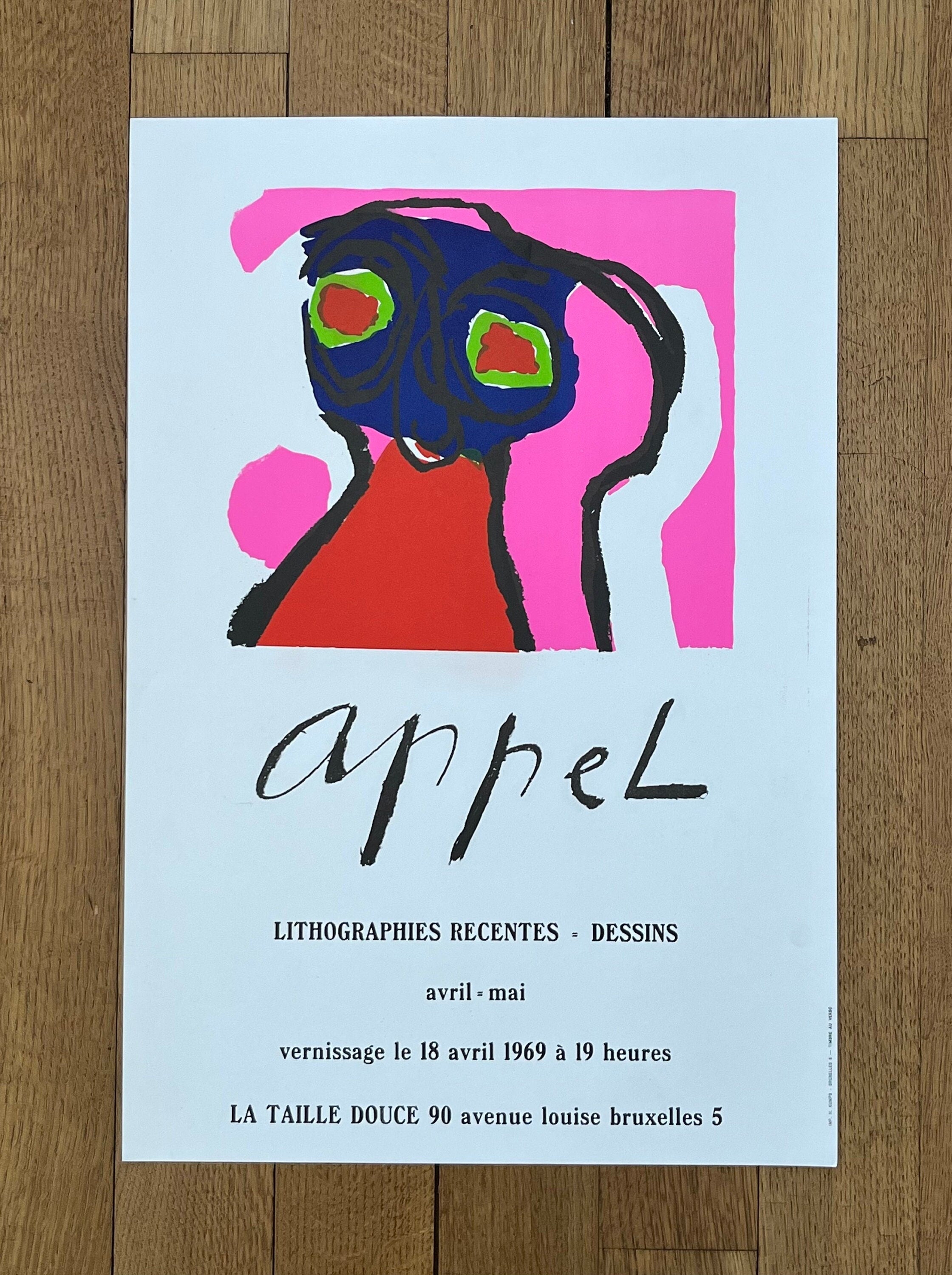 Karel Appel Original Kunstausstellung Plakat - 15.0"×22.0" (38×56cm)