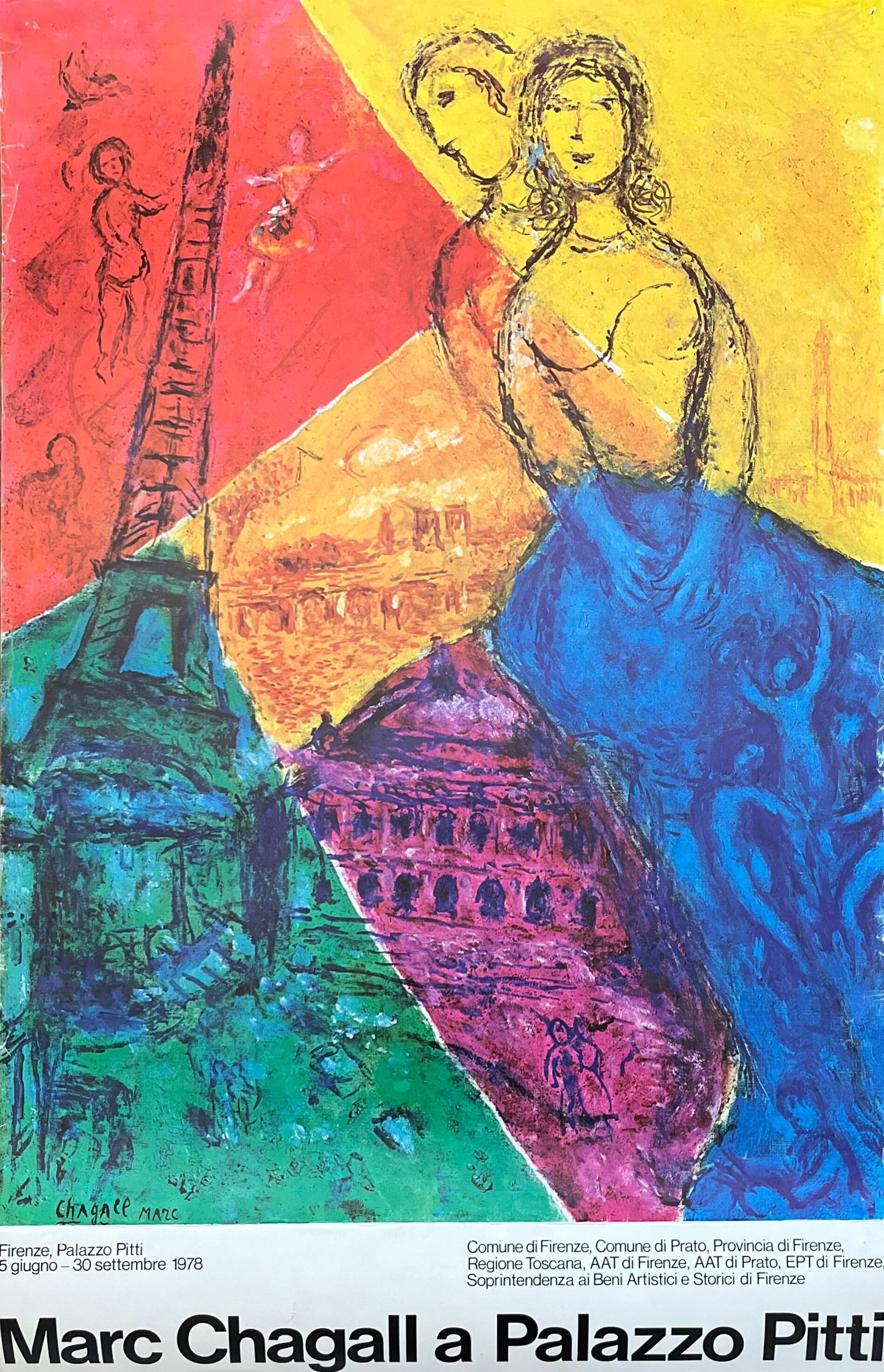 Marc Chagall originales Kunstplakat – 25.2"×39.2" (64×99.5cm)