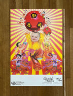 Luo Brothers  signed football poster - 26.0"×38.2" (66×97cm)