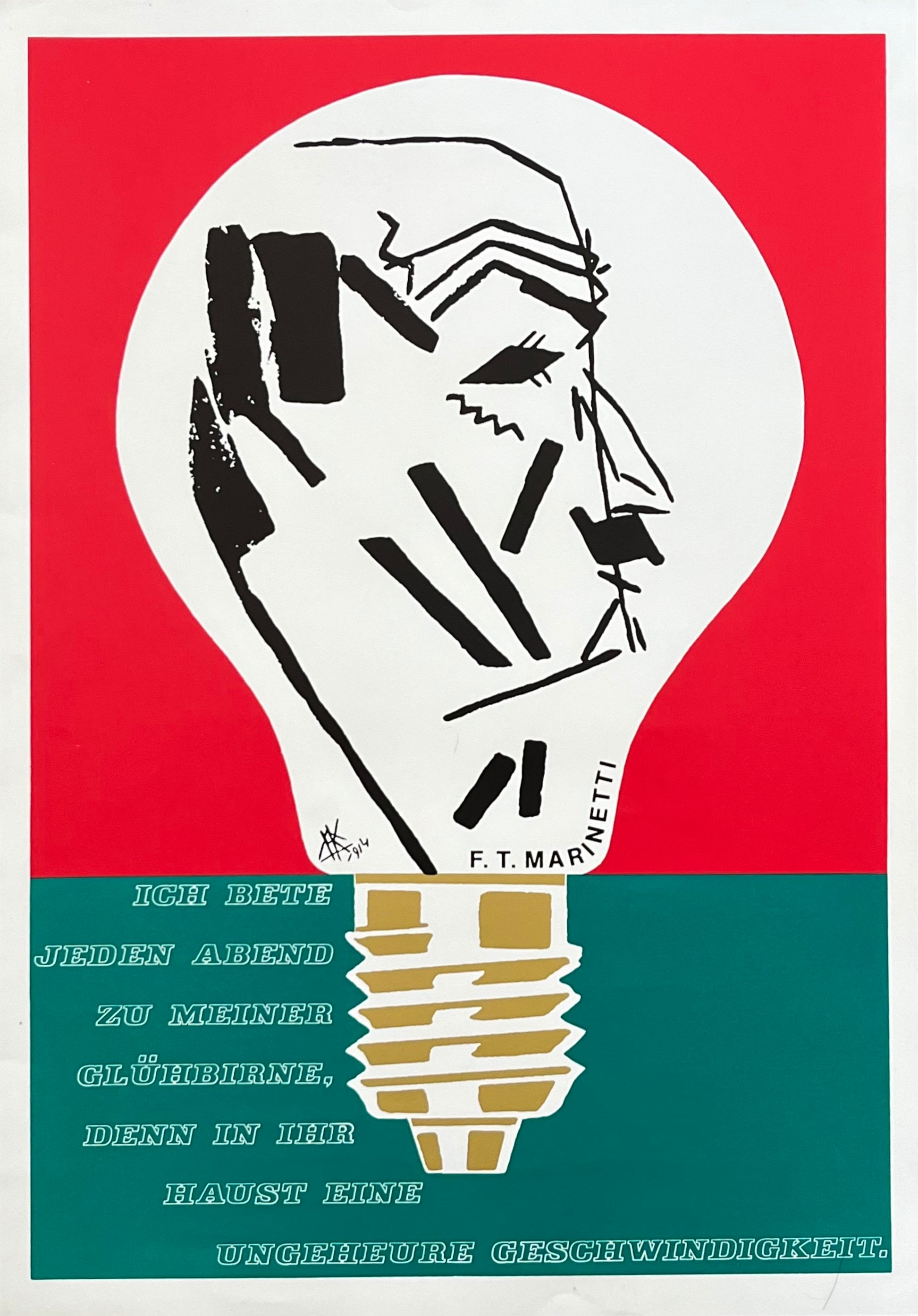 Filippo Tommaso Marinetti Kunstposter – 44×63 cm