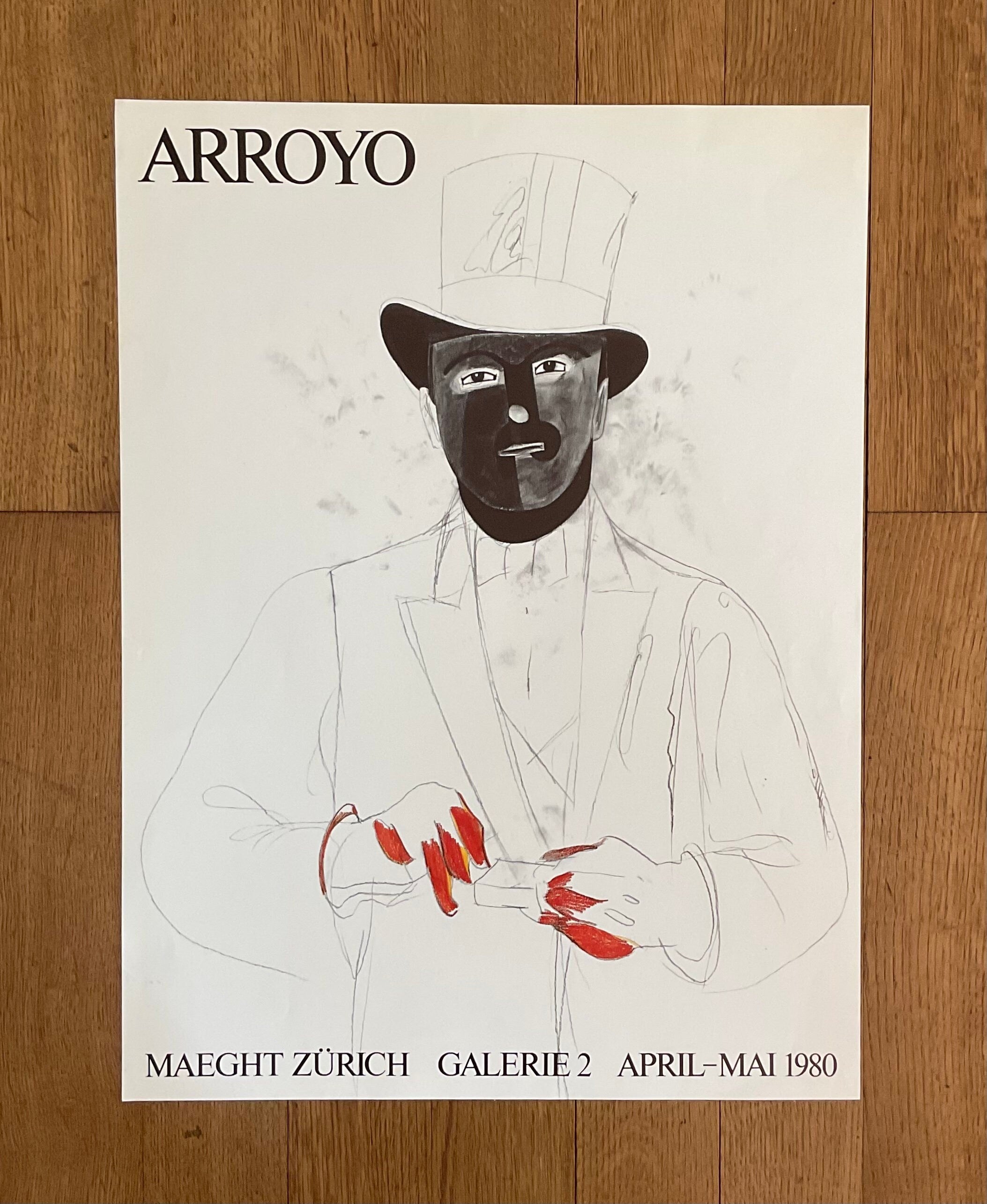 Eduardo Arroyo Original-Kunstplakat – 44 × 58,5 cm