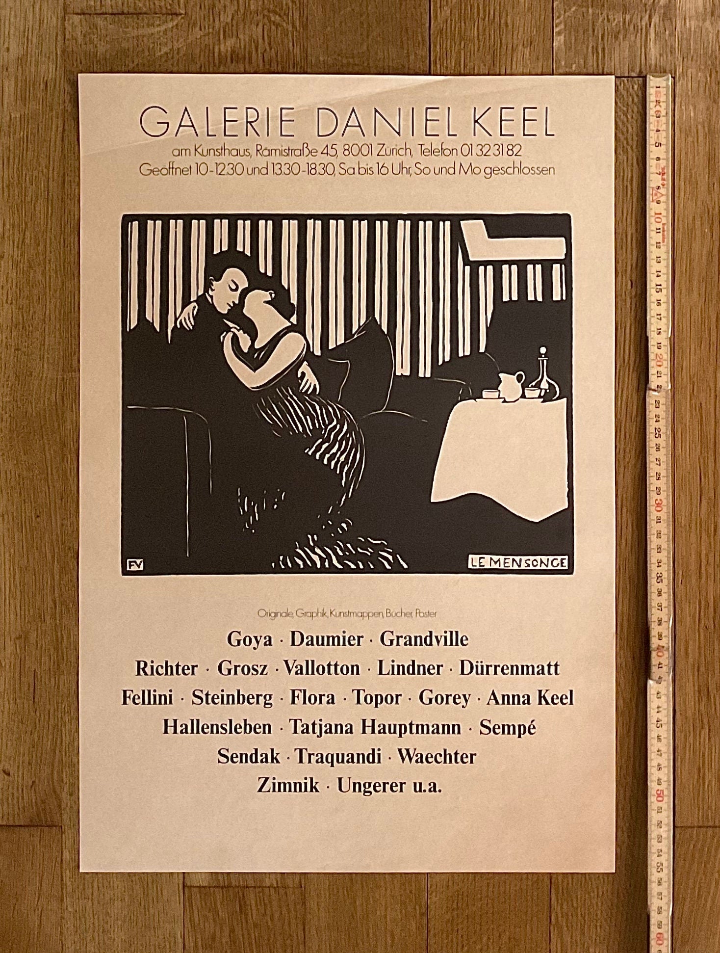 Felix Vallotton art exhibition poster - 14.8"×21.9" (37.5×55.5cm)