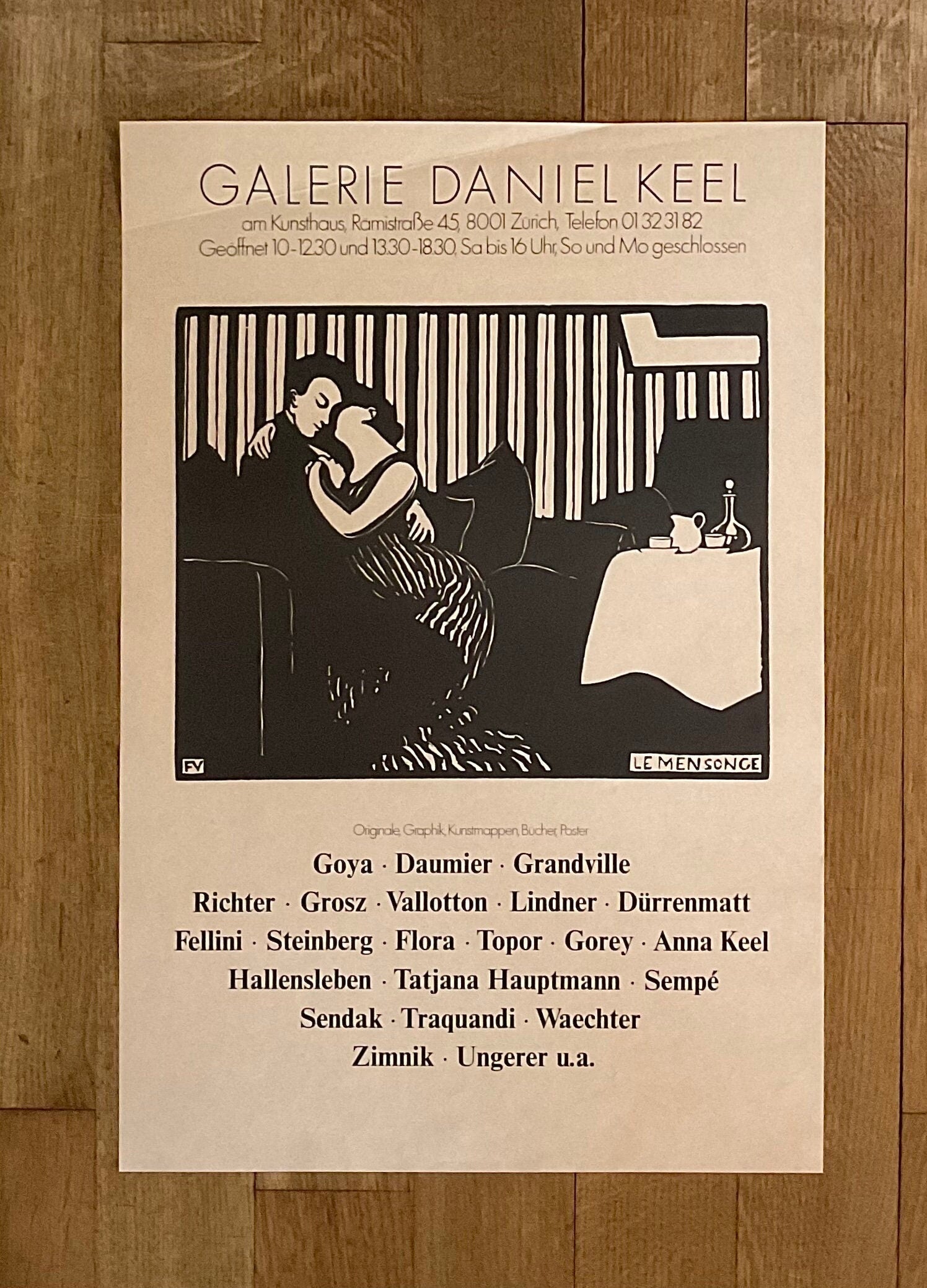 Felix Vallotton art exhibition poster - 14.8"×21.9" (37.5×55.5cm)