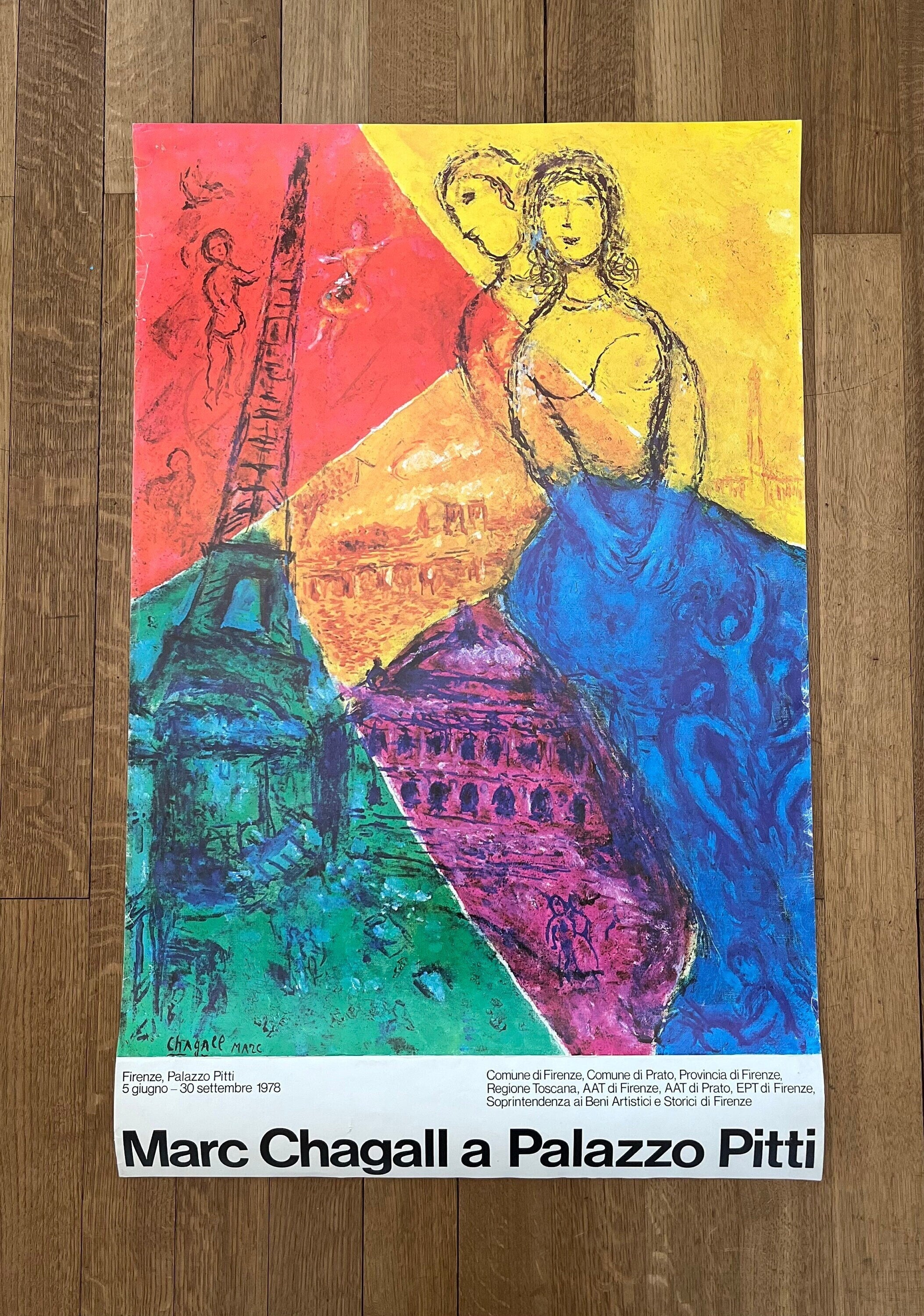 Marc Chagall originales Kunstplakat – 25.2"×39.2" (64×99.5cm)