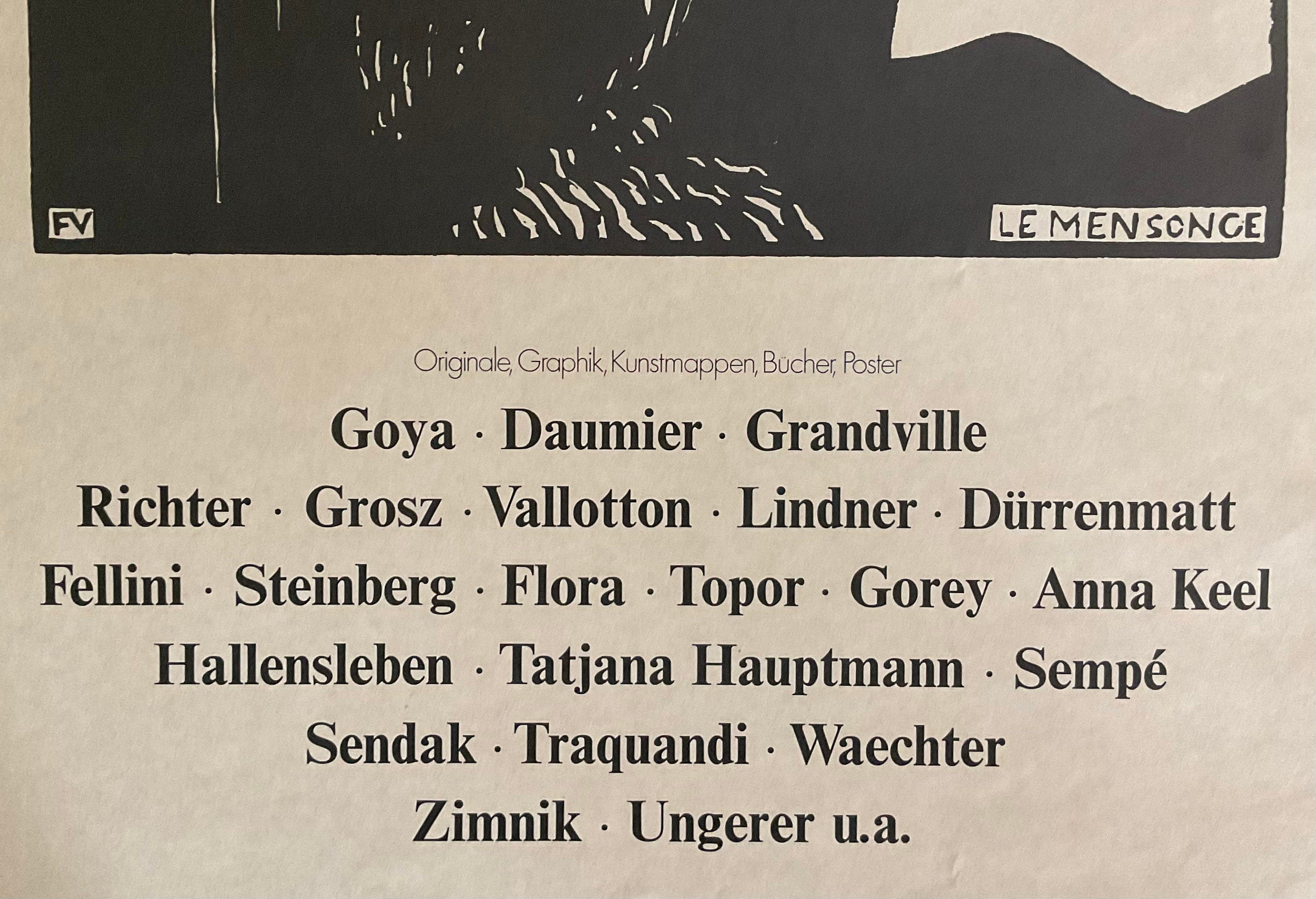 Felix Vallotton art exhibition poster - 14.8"×21.9" (37.5×55.5cm)