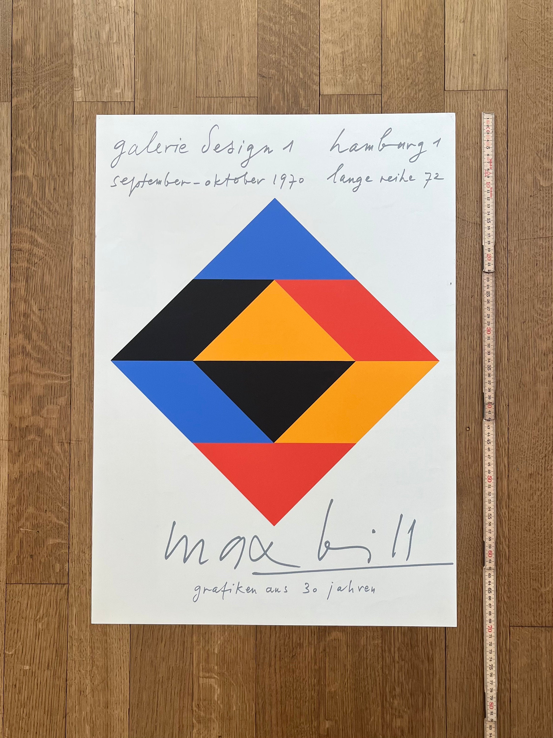 Max Bill original Art Poster - 19.5"×27.6" (49.5×70cm)