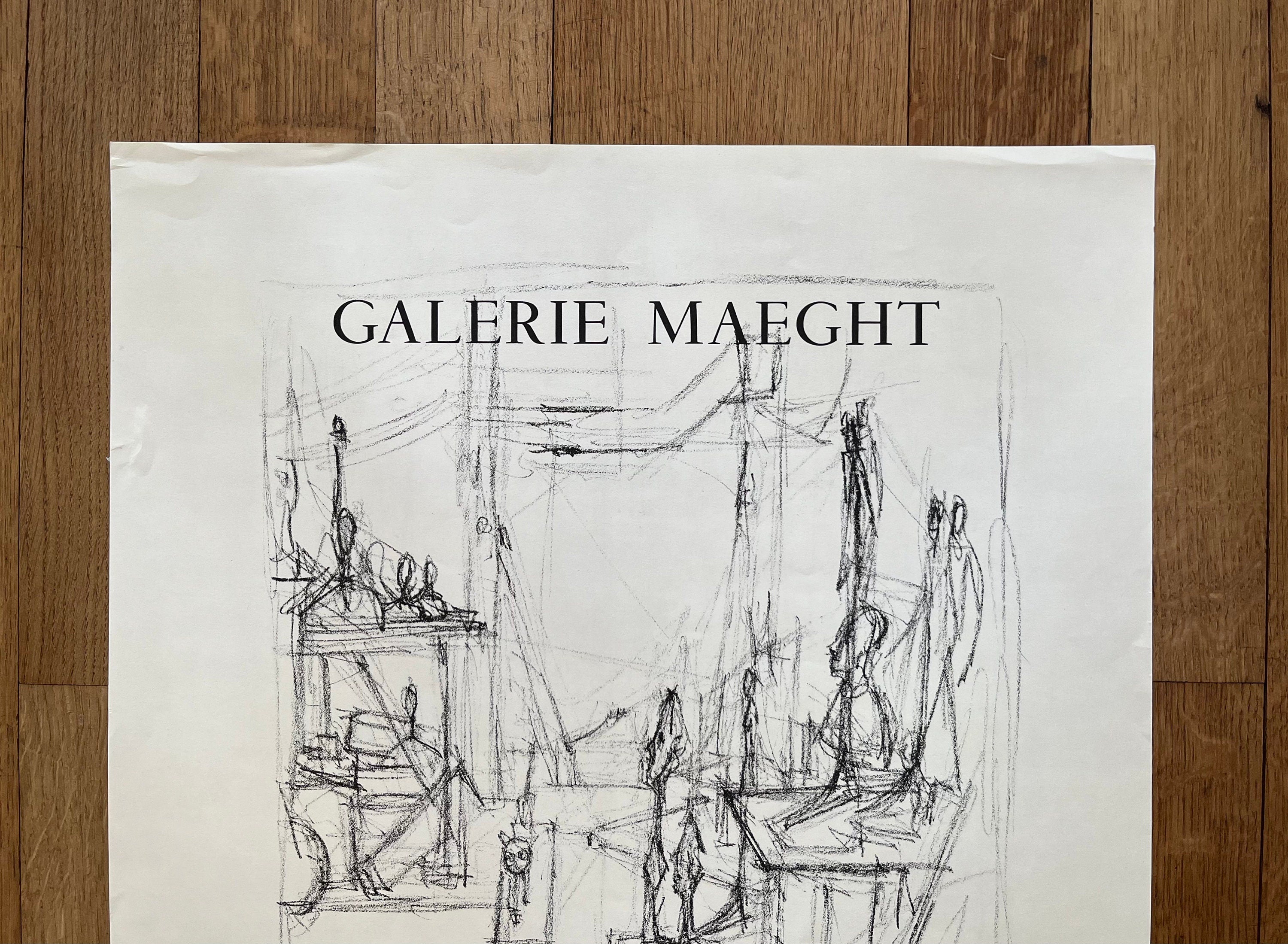 Alberto Giacometti original art poster - 19.7"×26.4" (50×67cm)