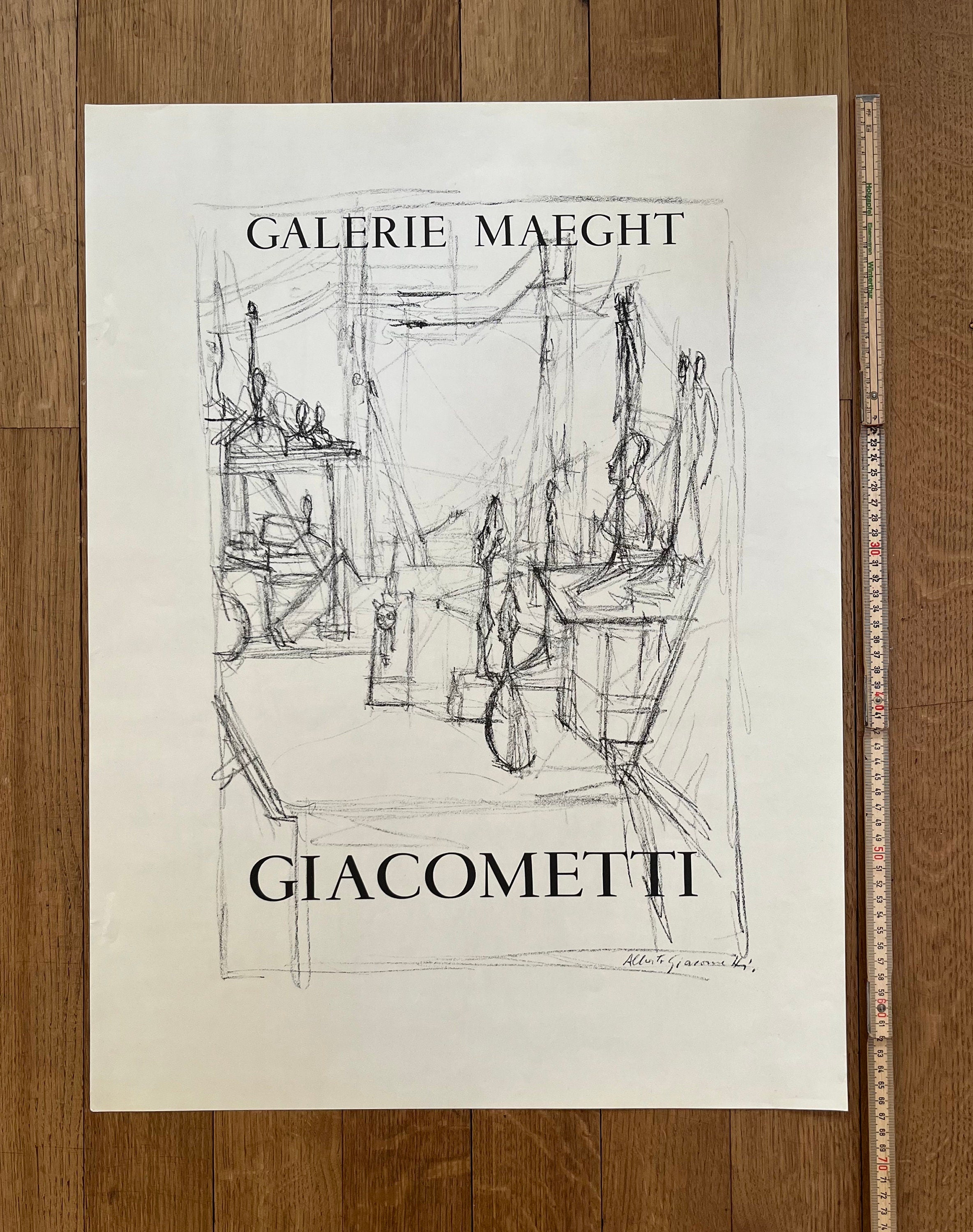 Alberto Giacometti original art poster - 19.7"×26.4" (50×67cm)
