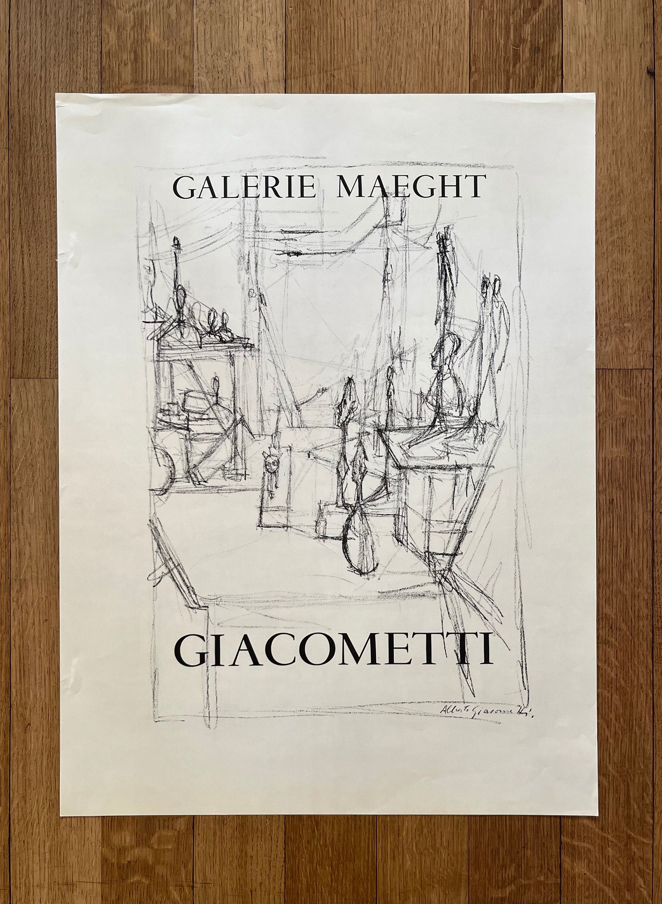 Alberto Giacometti original art poster - 19.7"×26.4" (50×67cm)