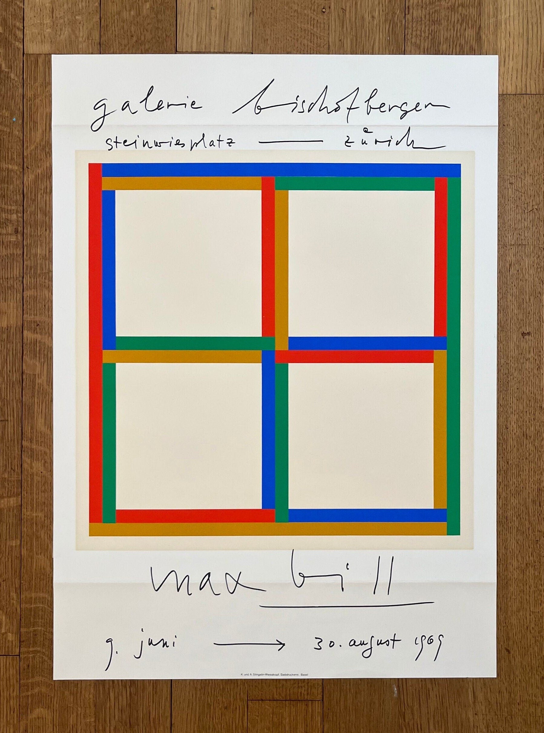 Max Bill originales Kunstplakat – 50×70 cm