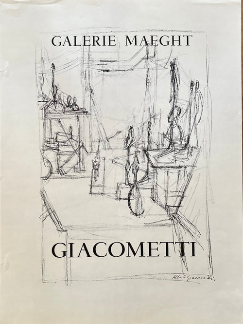 Alberto Giacometti original art poster - 19.7"×26.4" (50×67cm)