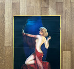 Irene Patten großes originales Kunstposter, gebraucht, gefaltet, Lady in Red - 22.0"×45.9" (56×116.5cm)